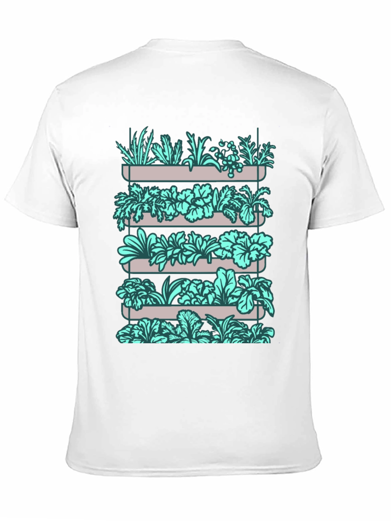 Urban Garden Tee - Stylish Vertical Garden Graphic T-Shirt