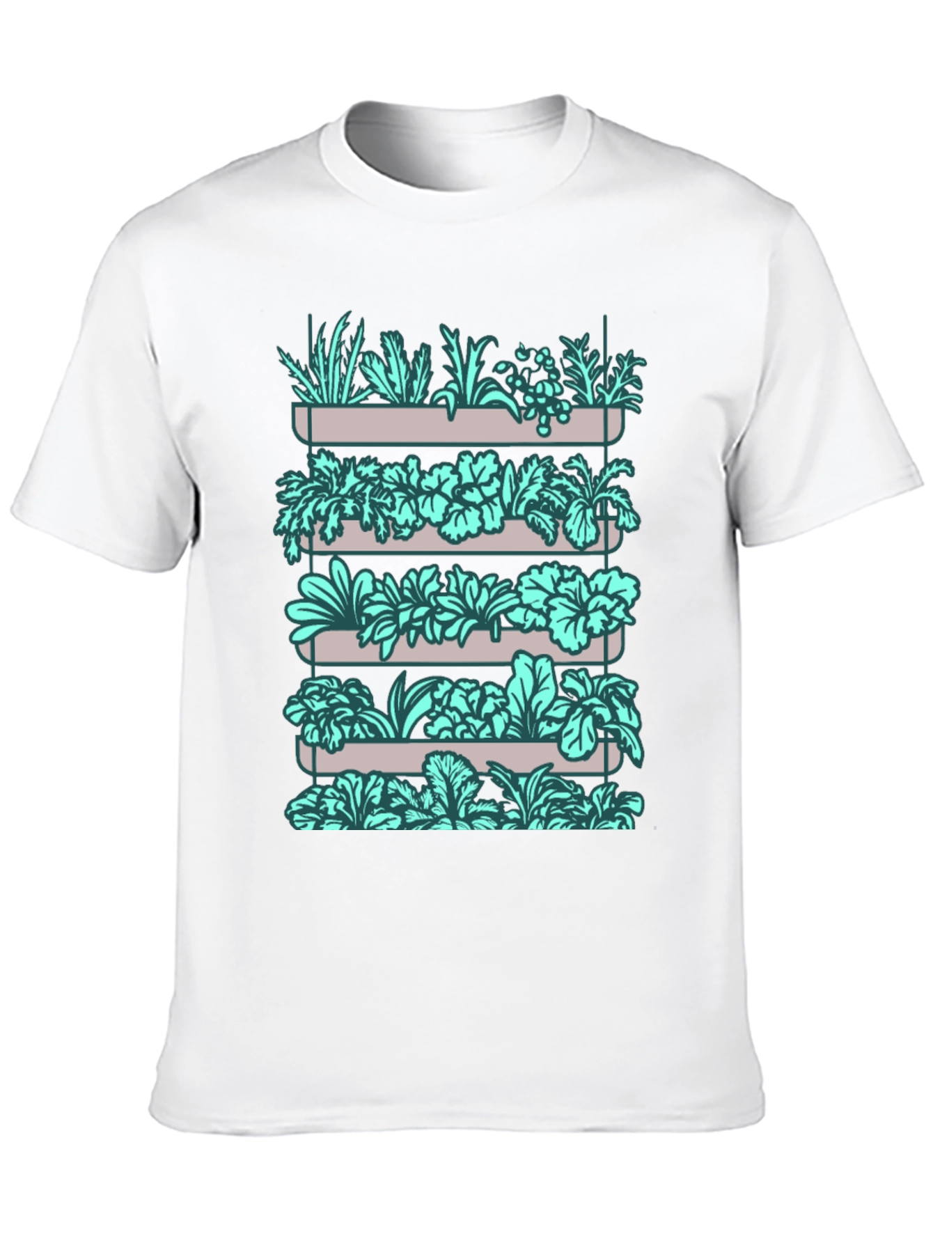 Urban Garden Tee - Stylish Vertical Garden Graphic T-Shirt