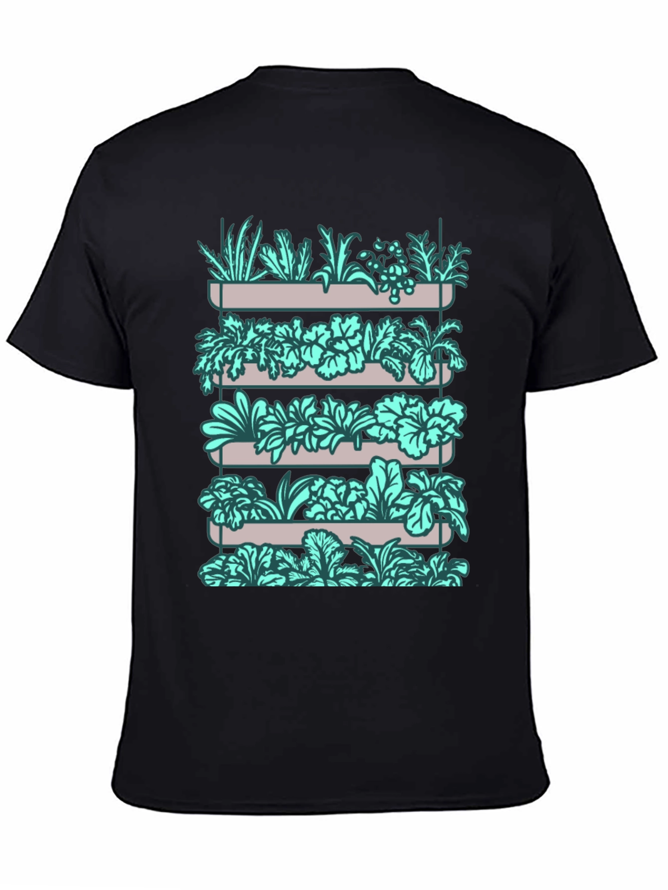 Urban Garden Tee - Stylish Vertical Garden Graphic T-Shirt