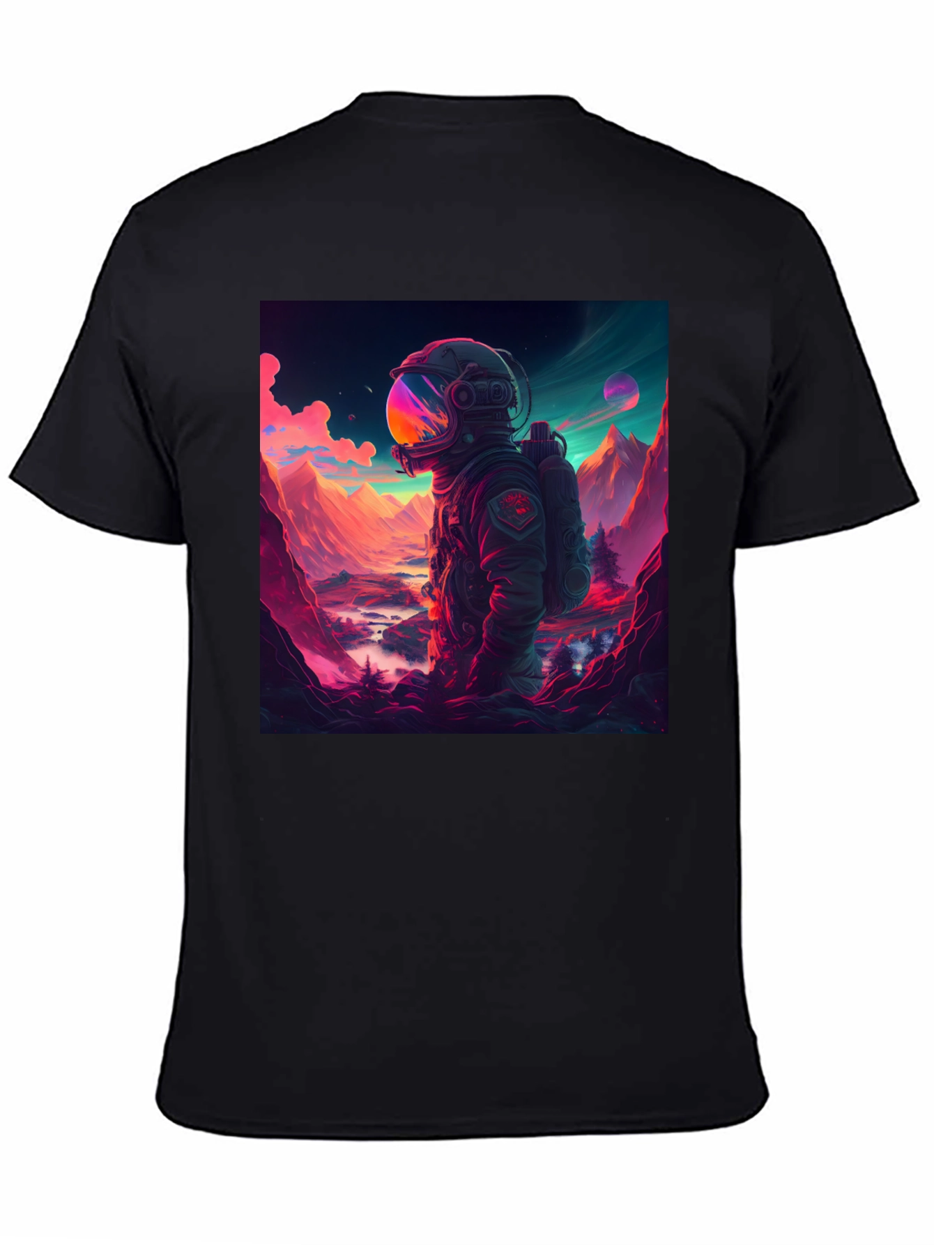 Astronaut Landscape Graphic Tee - Black