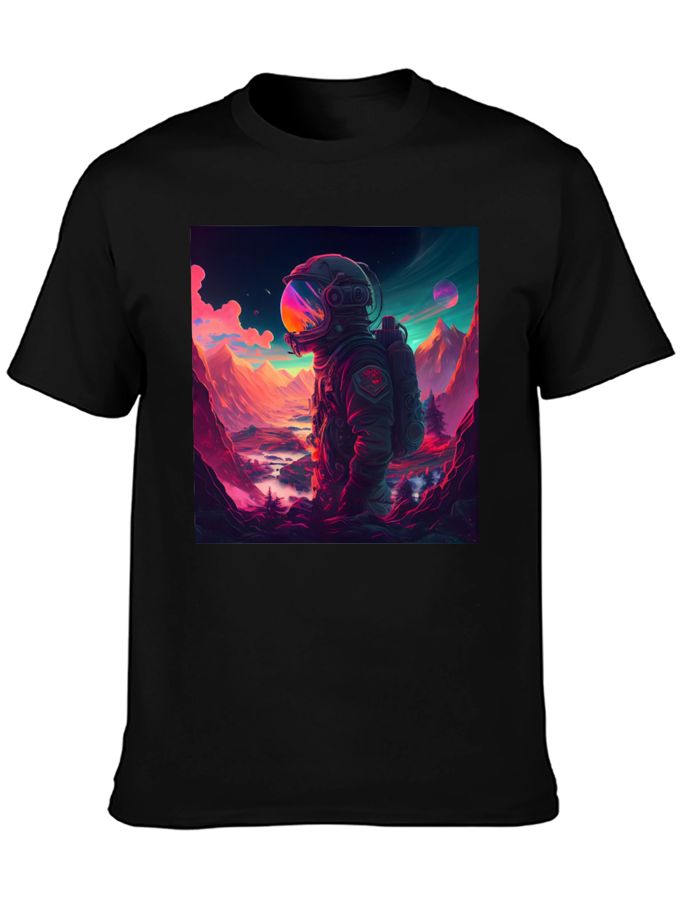 Astronaut Landscape Graphic Tee - Black