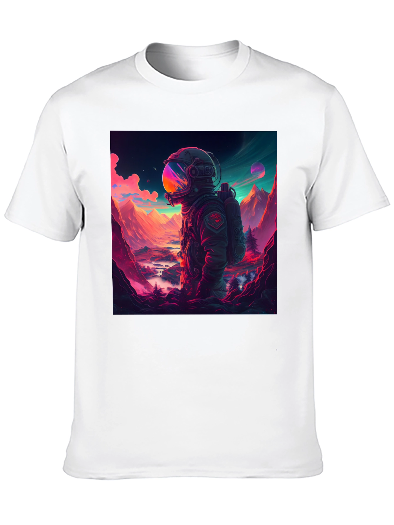 Astronaut Landscape Graphic Tee - Black