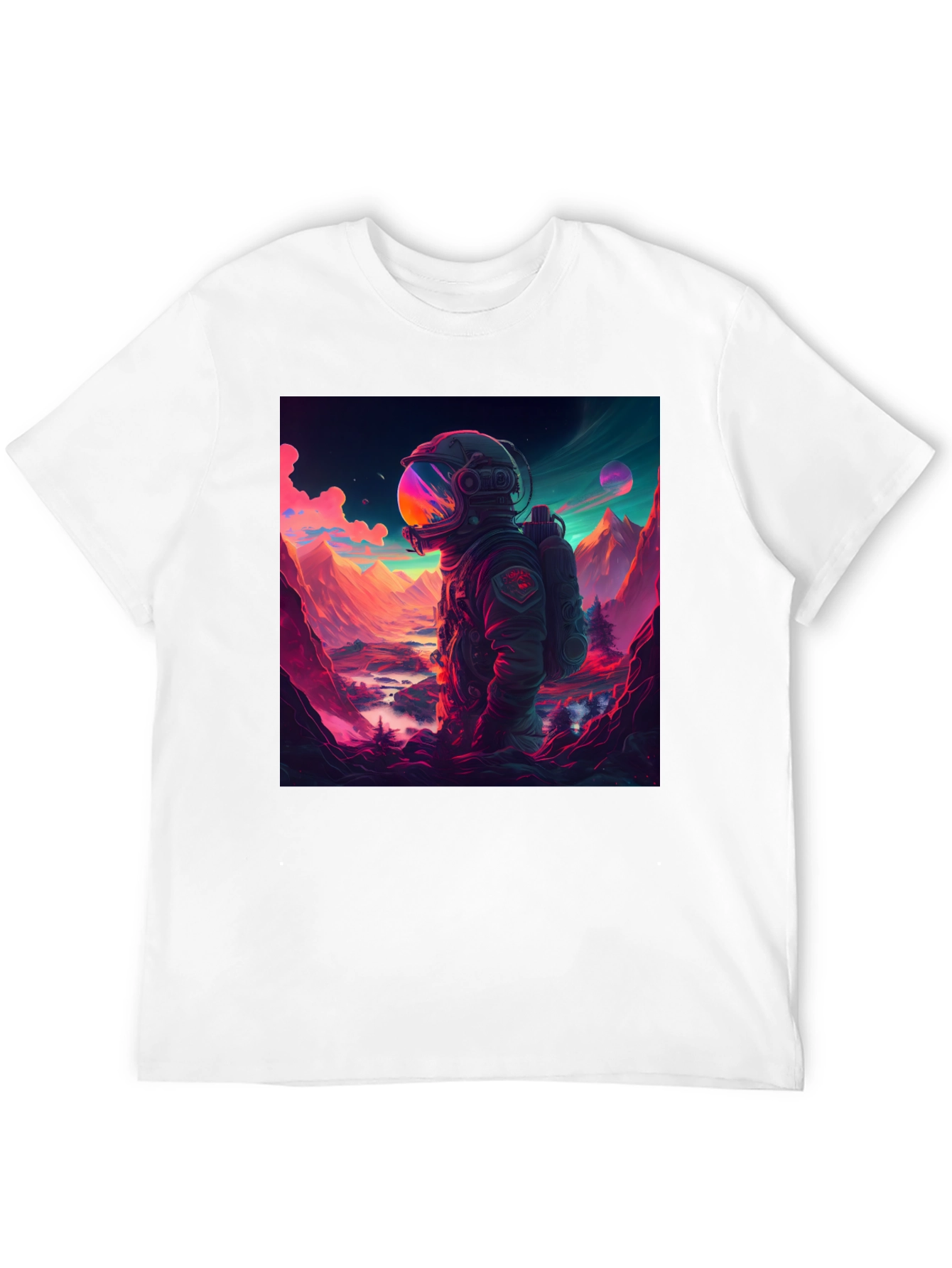 Astronaut Landscape Graphic Tee - Black