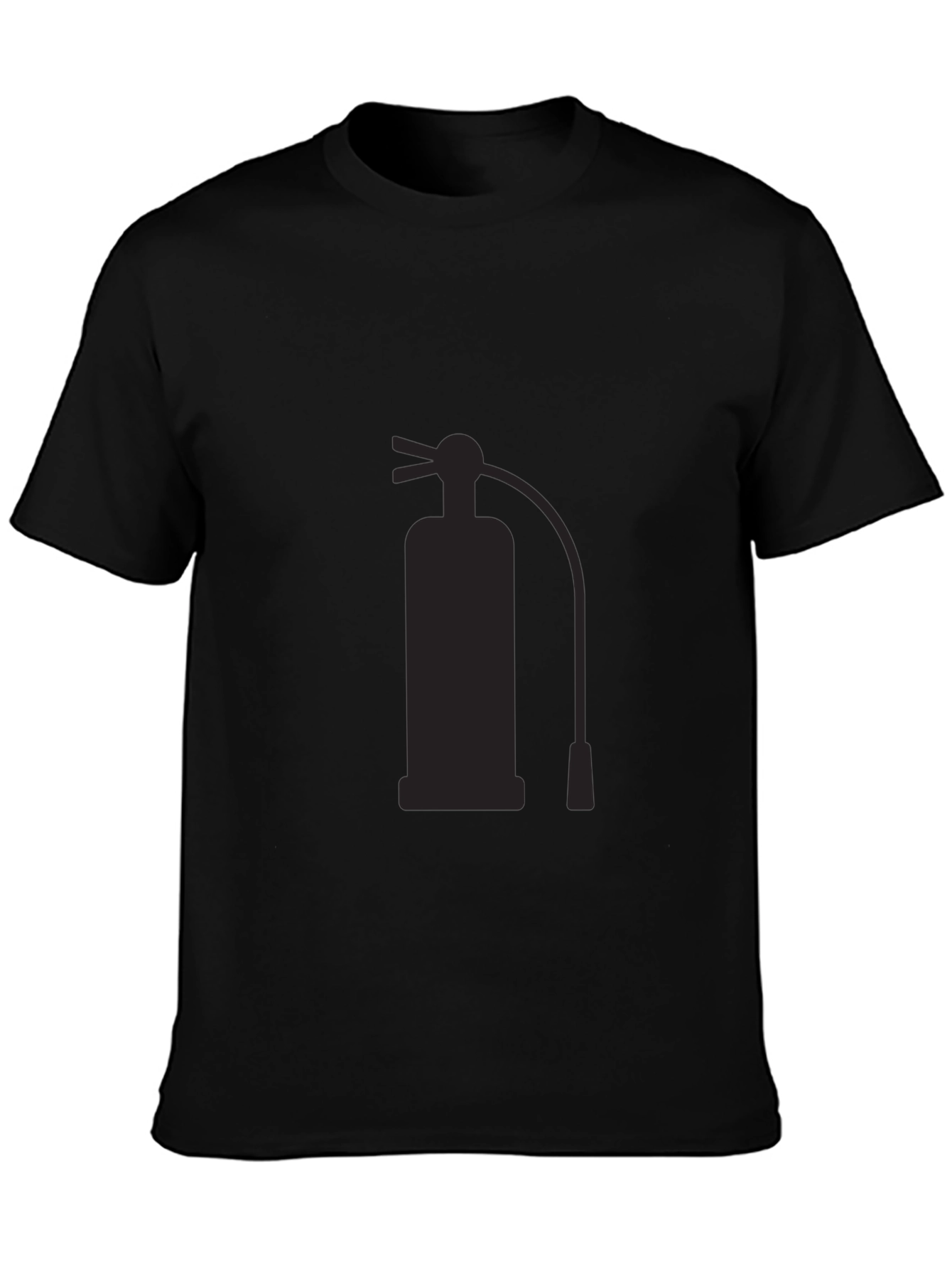 Black Fire Extinguisher Graphic T-Shirt