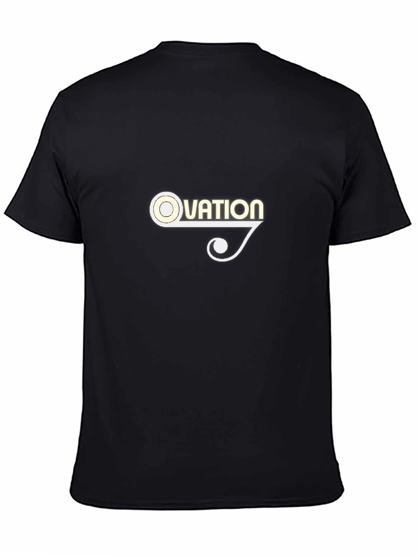 Ovation Graphic Tee - Black Cotton Blend T-Shirt