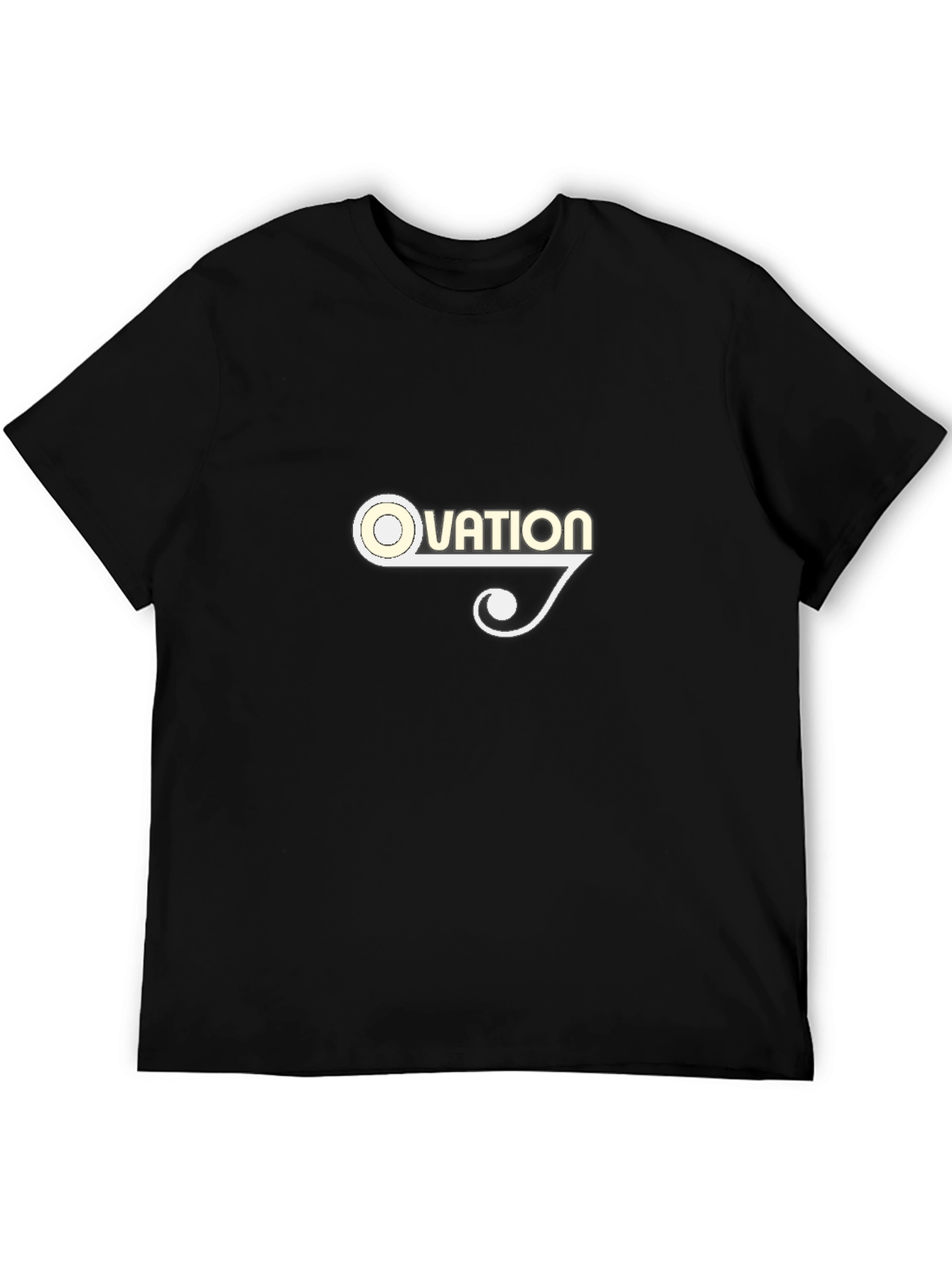Ovation Graphic Tee - Black Cotton Blend T-Shirt
