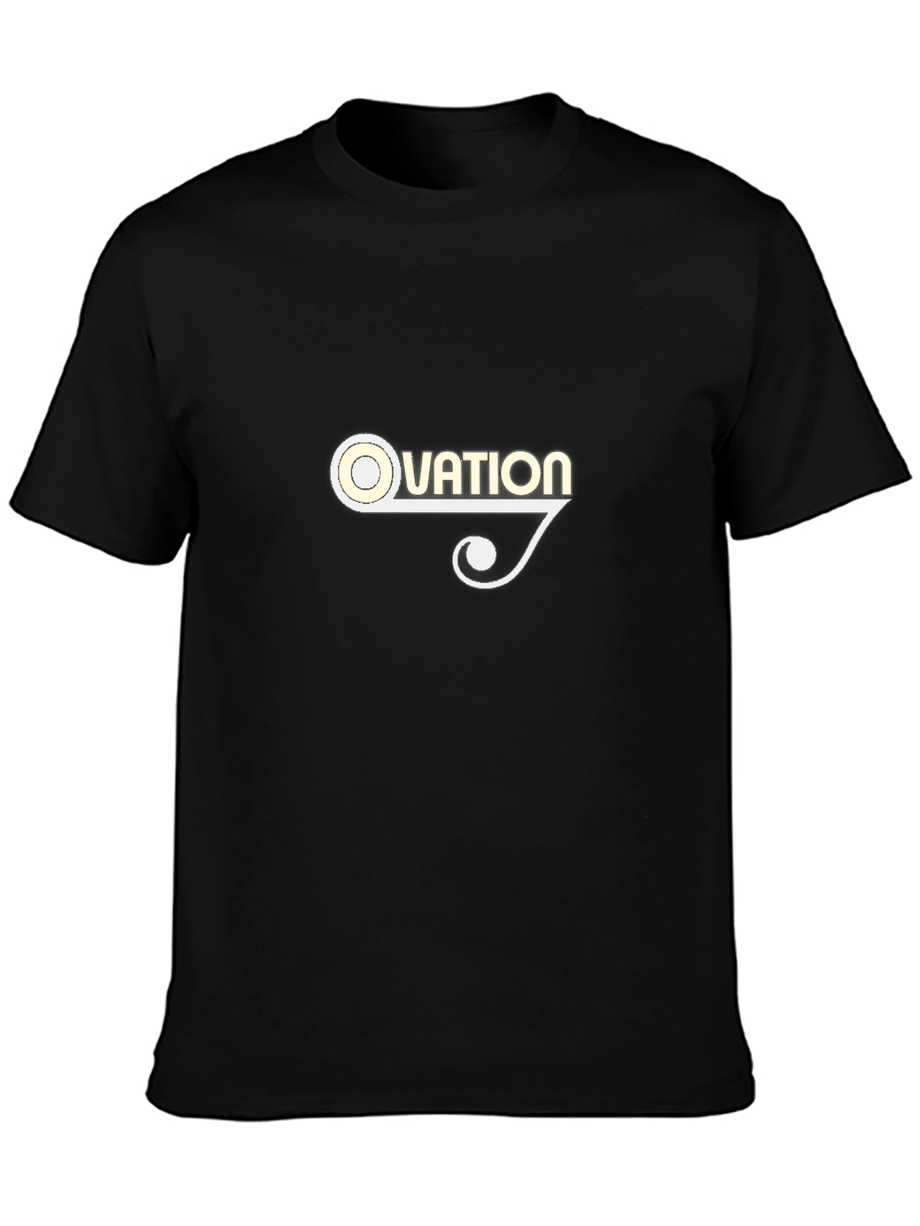 Ovation Graphic Tee - Black Cotton Blend T-Shirt