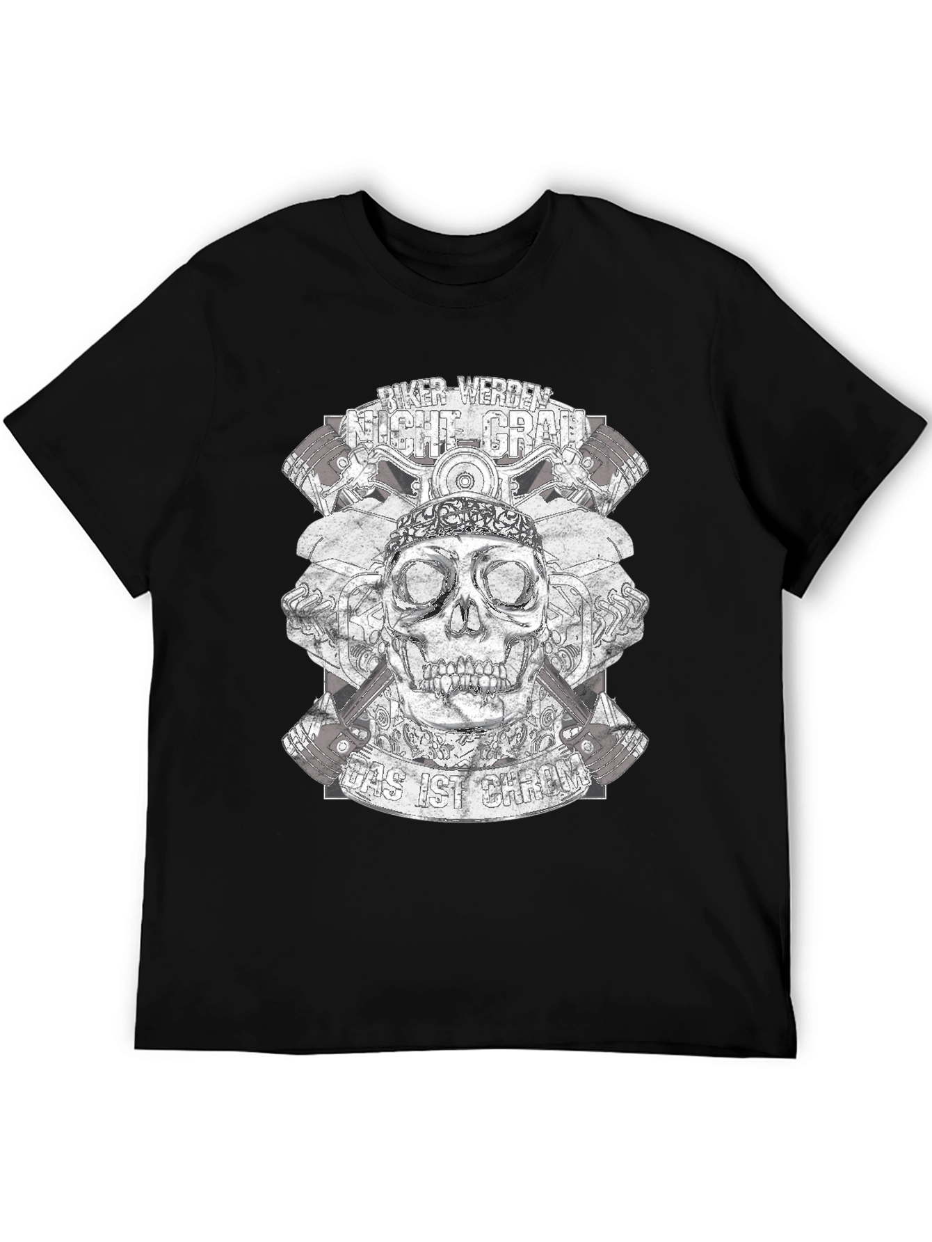 Biker Werden Night Grab Black T-Shirt