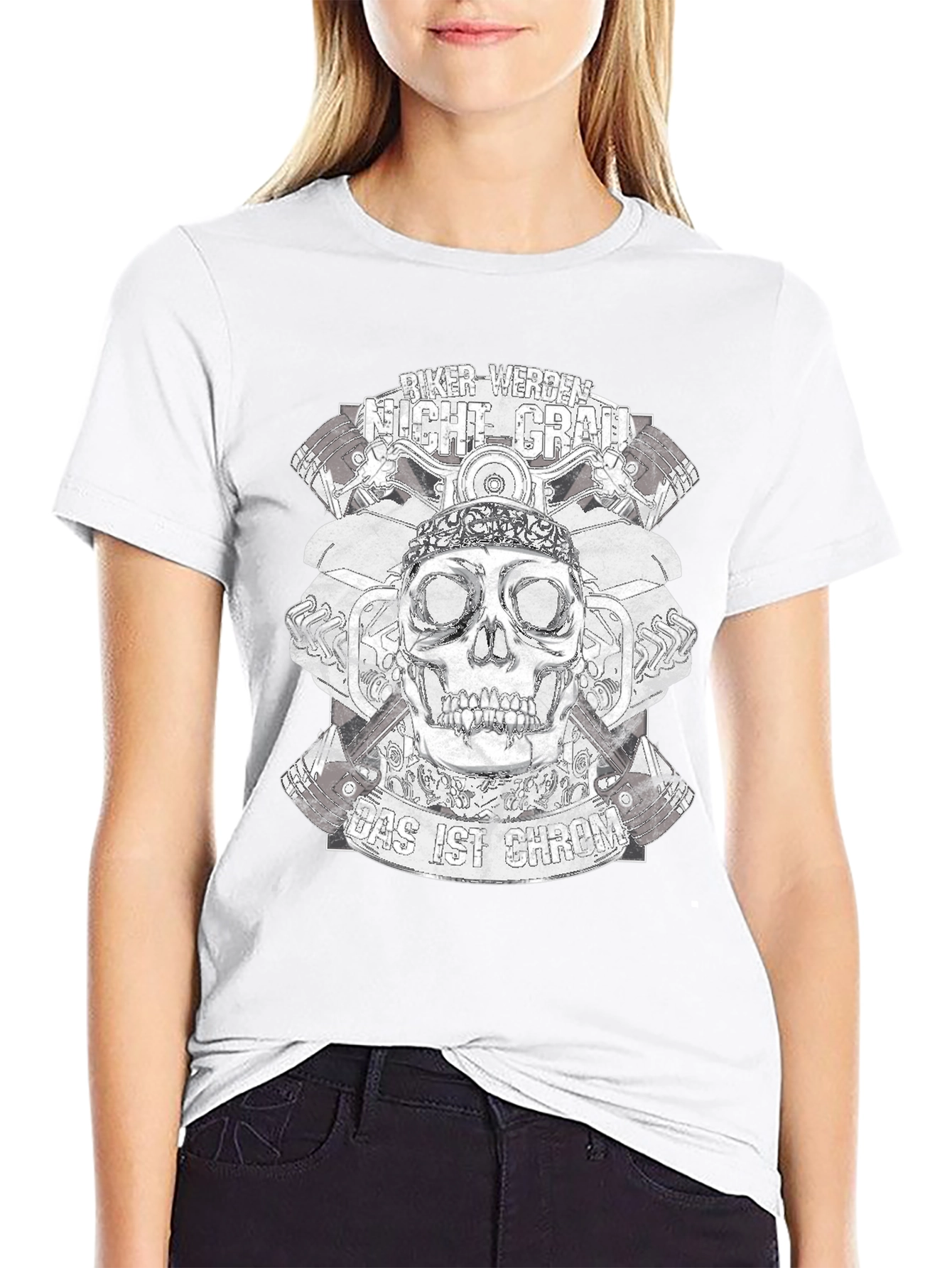 Biker Werden Night Grab Black T-Shirt