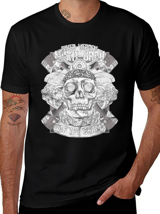 Biker Werden Night Grab Black T-Shirt