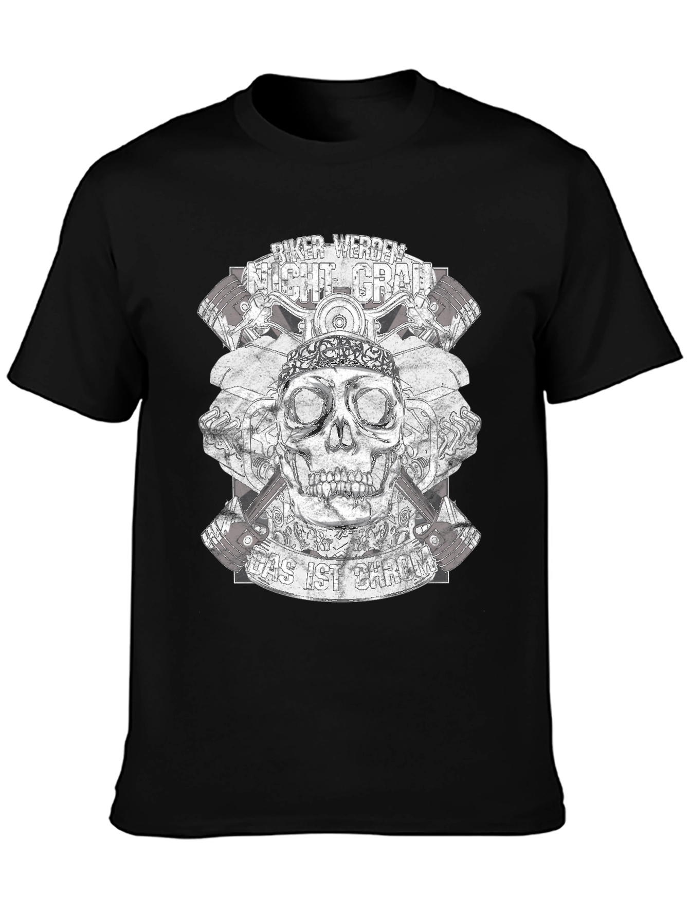 Biker Werden Night Grab Black T-Shirt