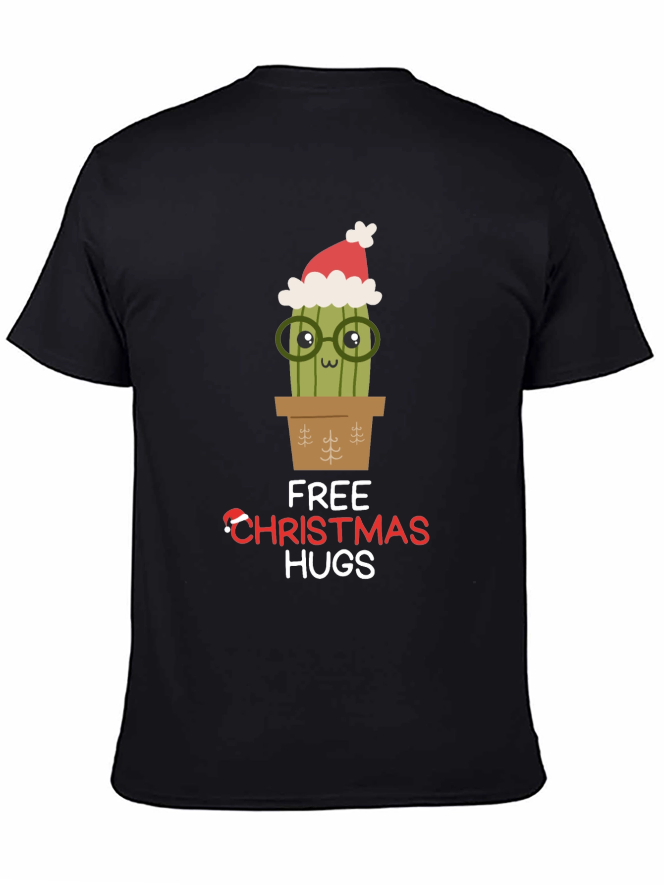 Funny Christmas Cactus Hugs T-Shirt