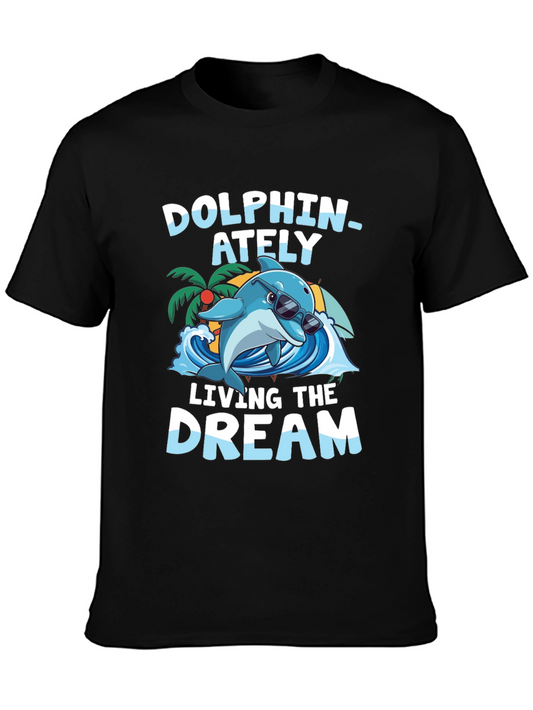 Dolphin-ately Living the Dream Graphic Tee