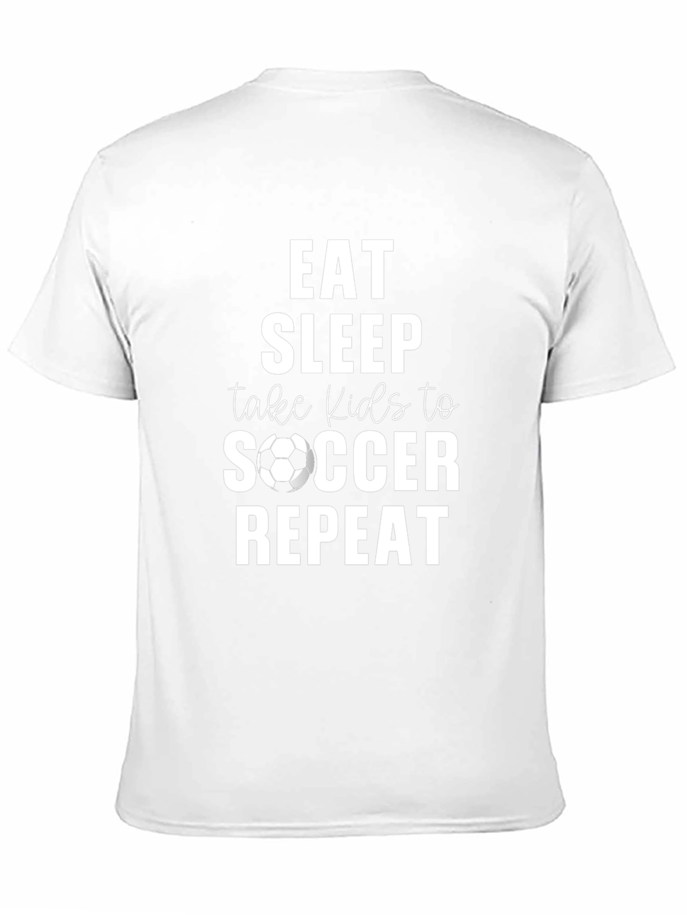 Eat Sleep Soccer Repeat Black Graphic Tee