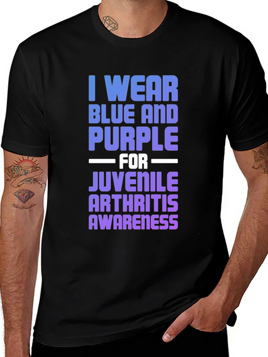 Juvenile Arthritis Awareness T-Shirt: Blue & Purple Ribbon Support