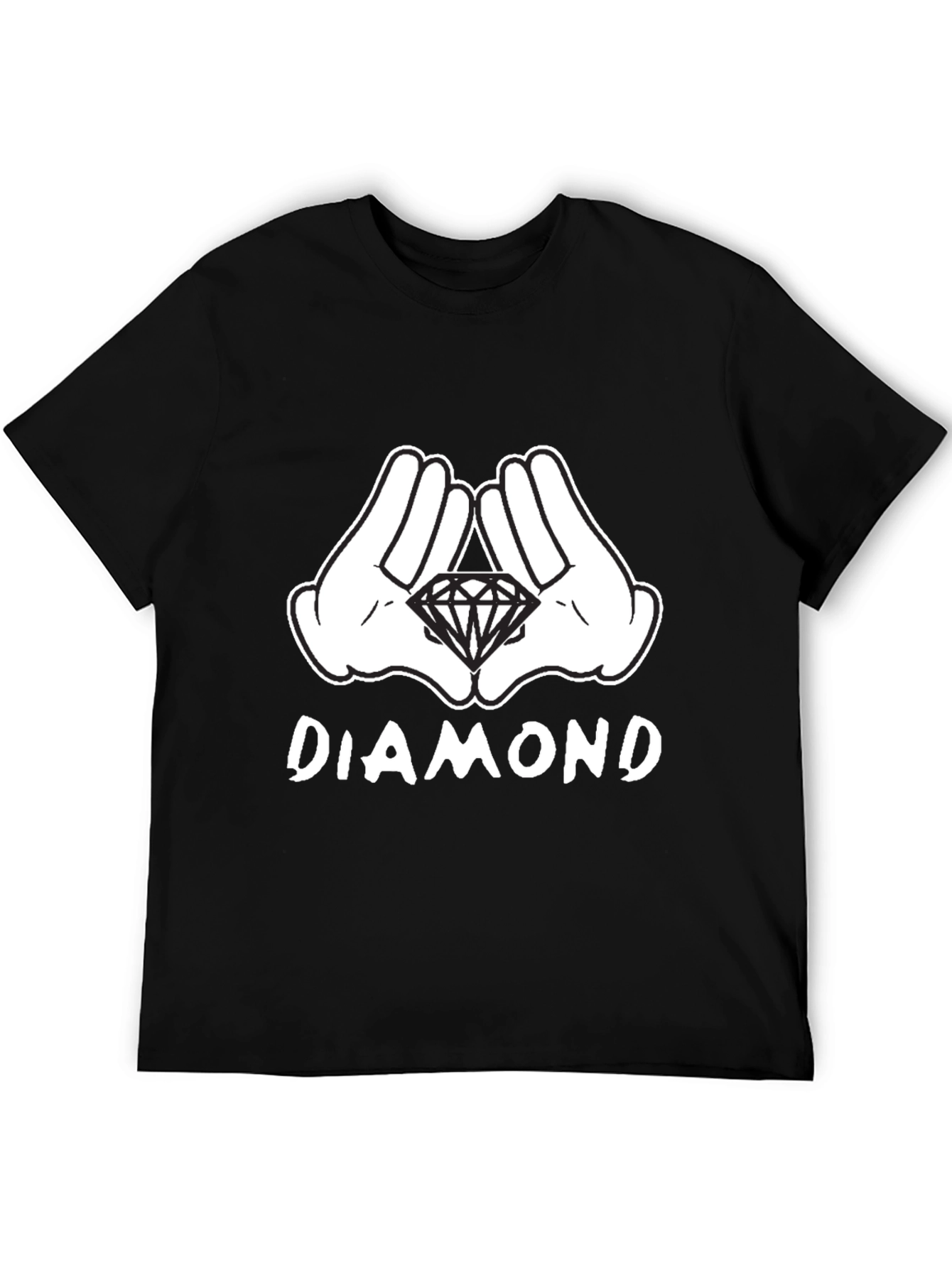 Diamond Hands Graphic Black T-Shirt