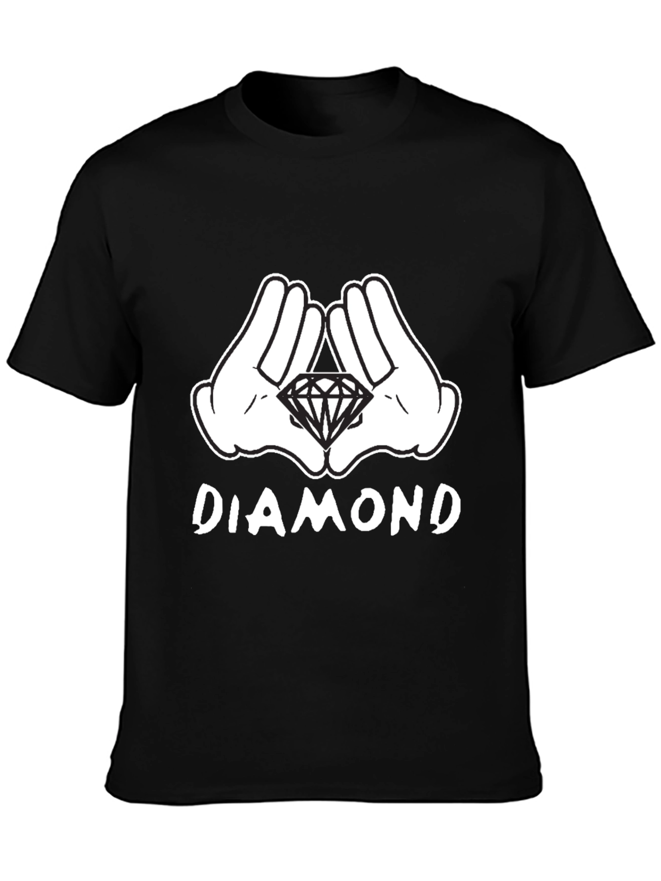 Diamond Hands Graphic Black T-Shirt