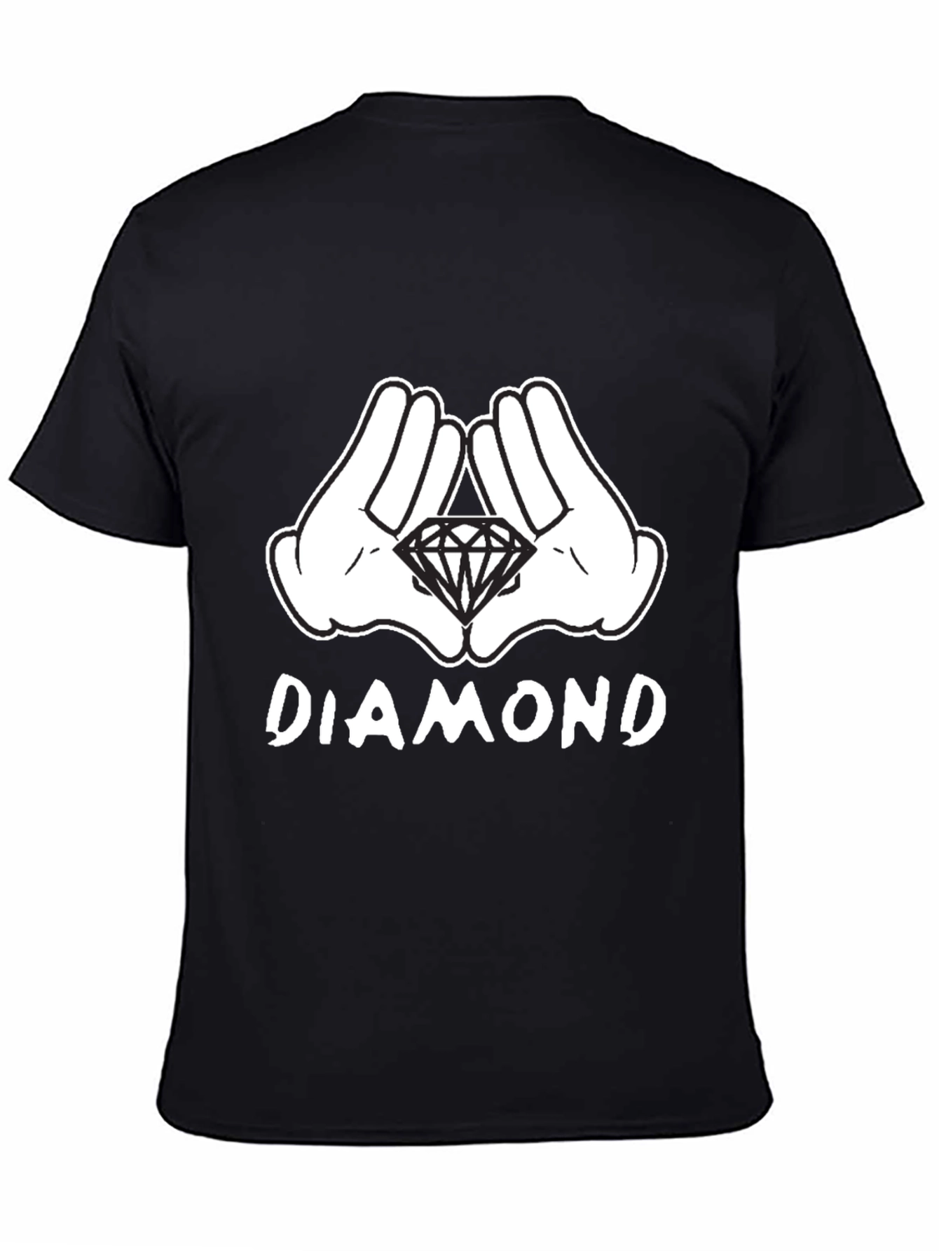 Diamond Hands Graphic Black T-Shirt