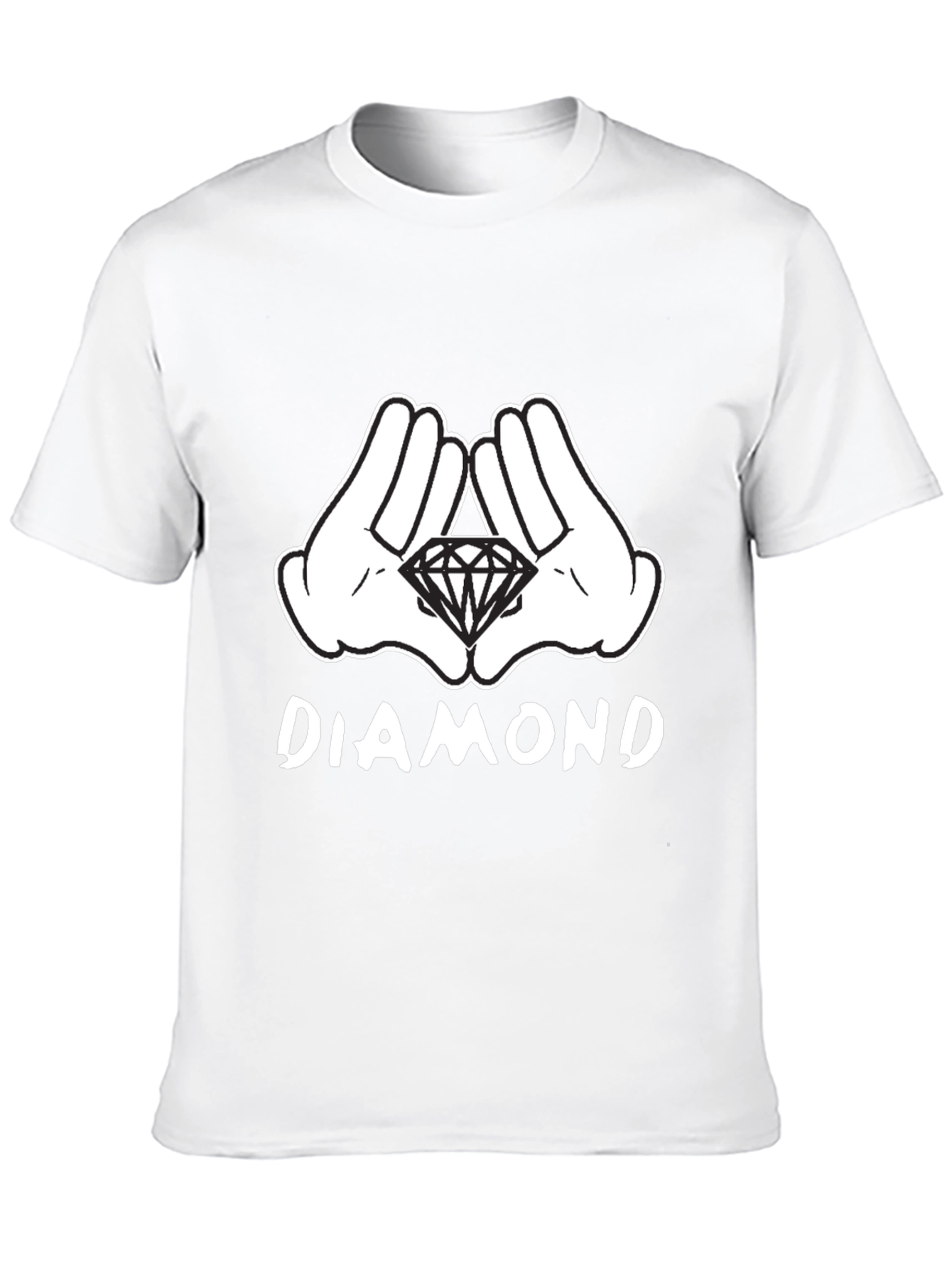Diamond Hands Graphic Black T-Shirt