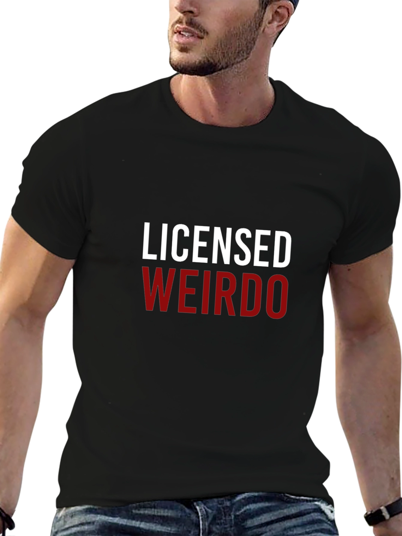 Licensed Weirdo Graphic Tee - Black Cotton T-Shirt