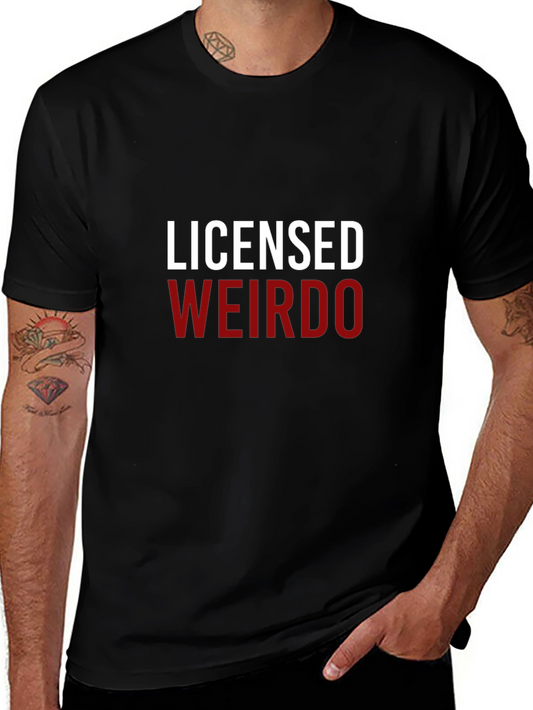 Licensed Weirdo Graphic Tee - Black Cotton T-Shirt
