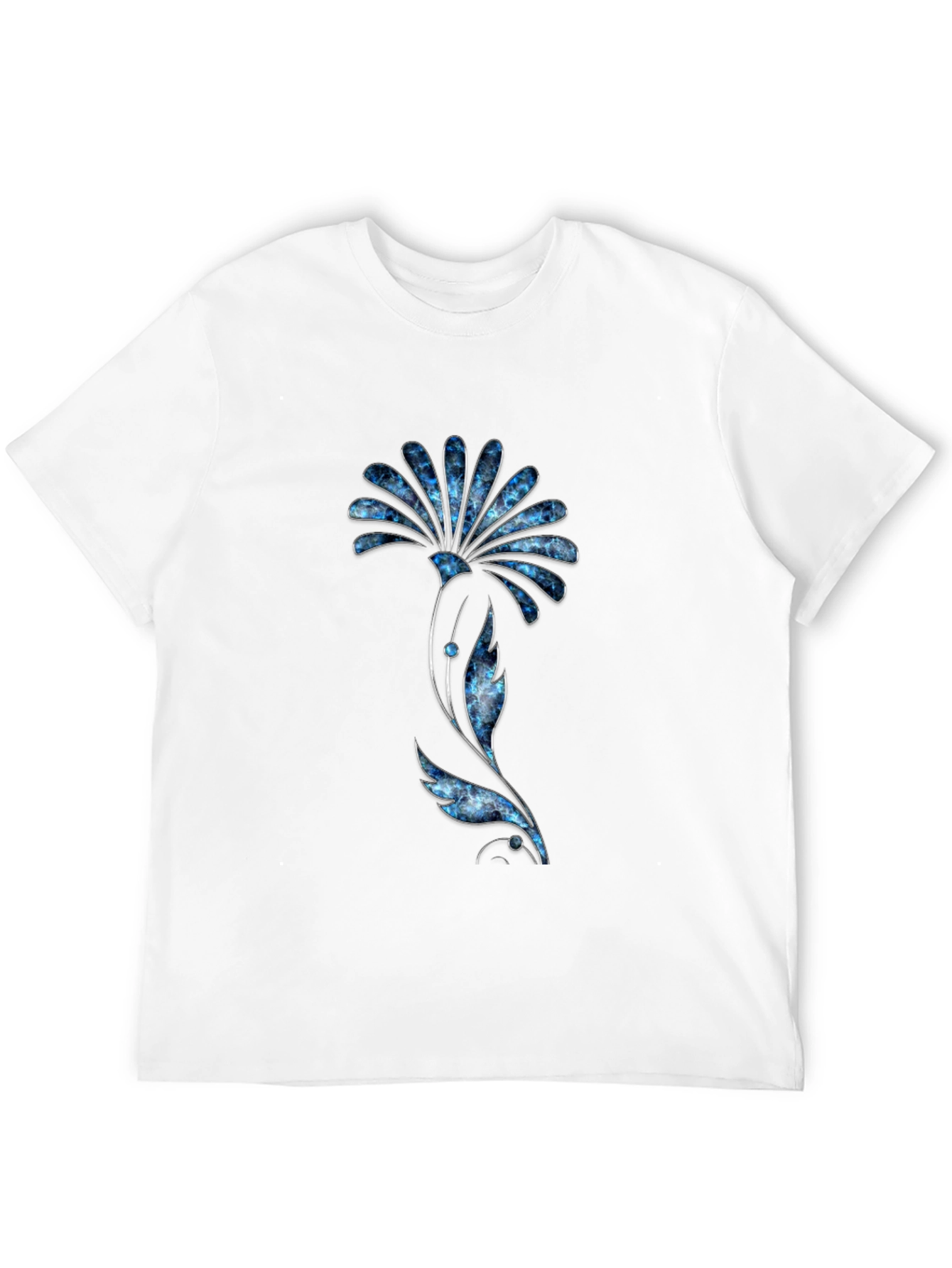 Floral Graphic Tee - Modern Black T-Shirt