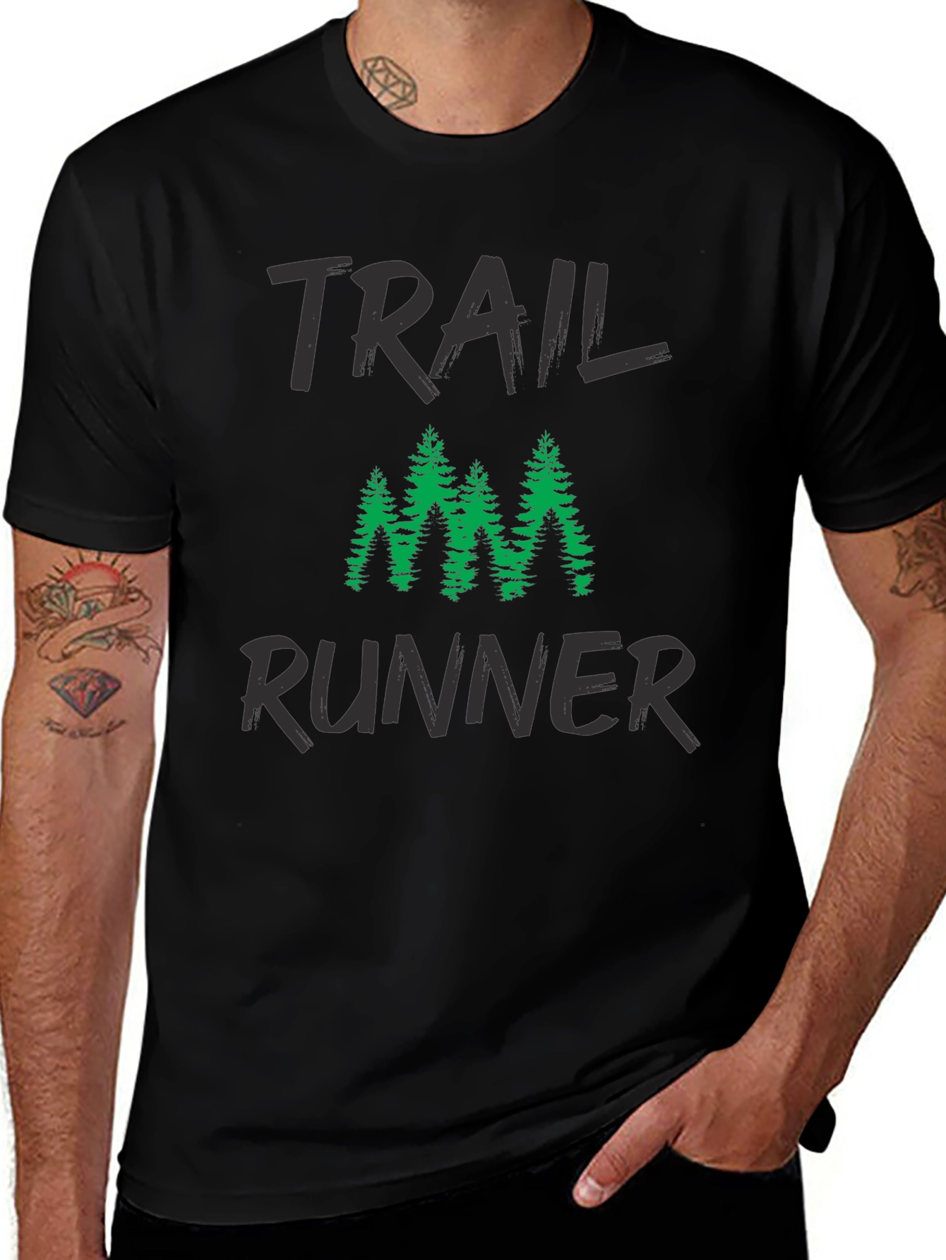 Trail Runner Graphic T-Shirt - Black