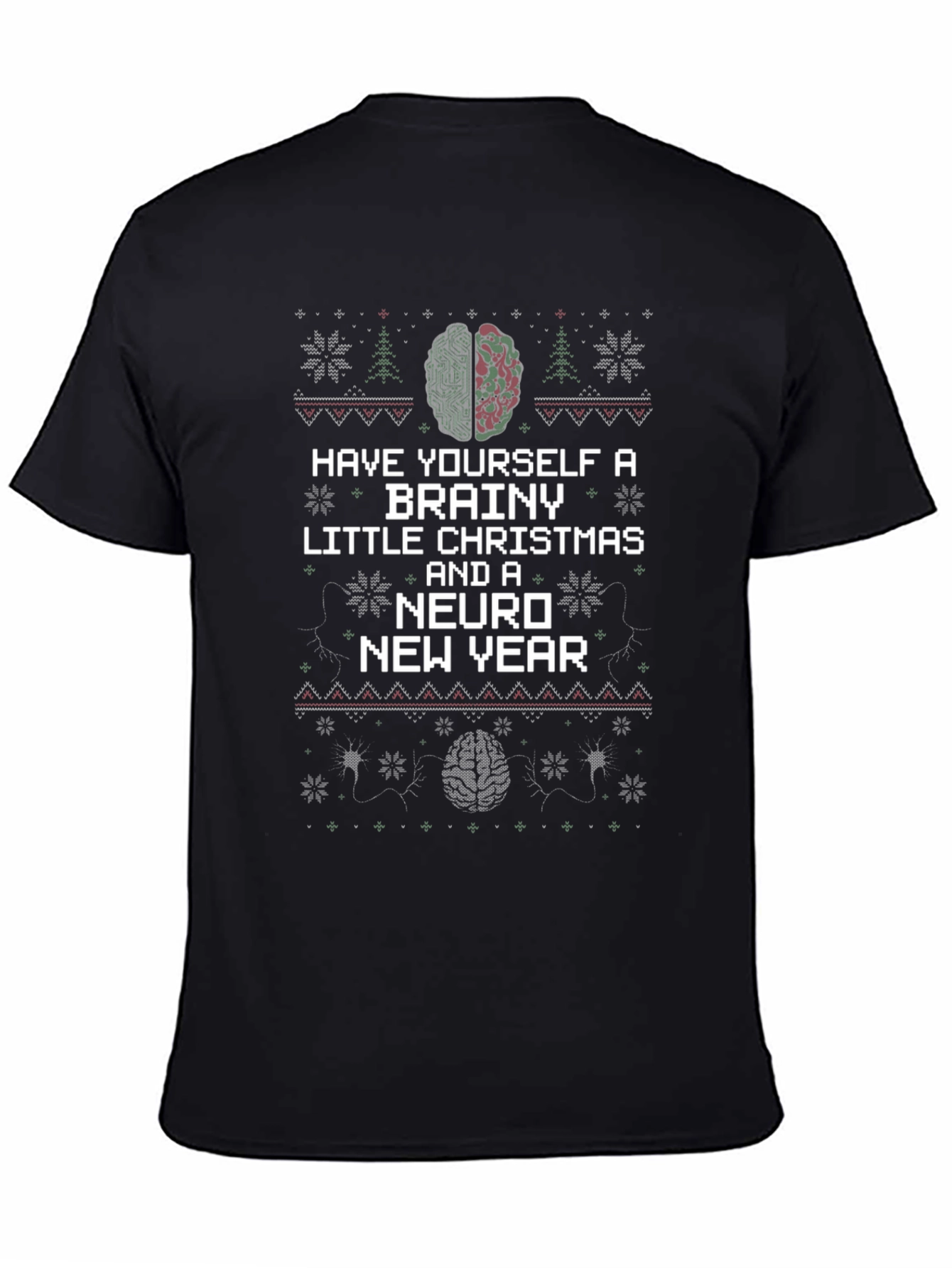 Brainy Christmas T-Shirt - Neuro New Year