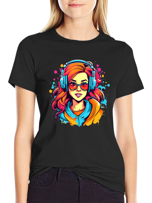 Vibrant Graphic Tee - Music Lover