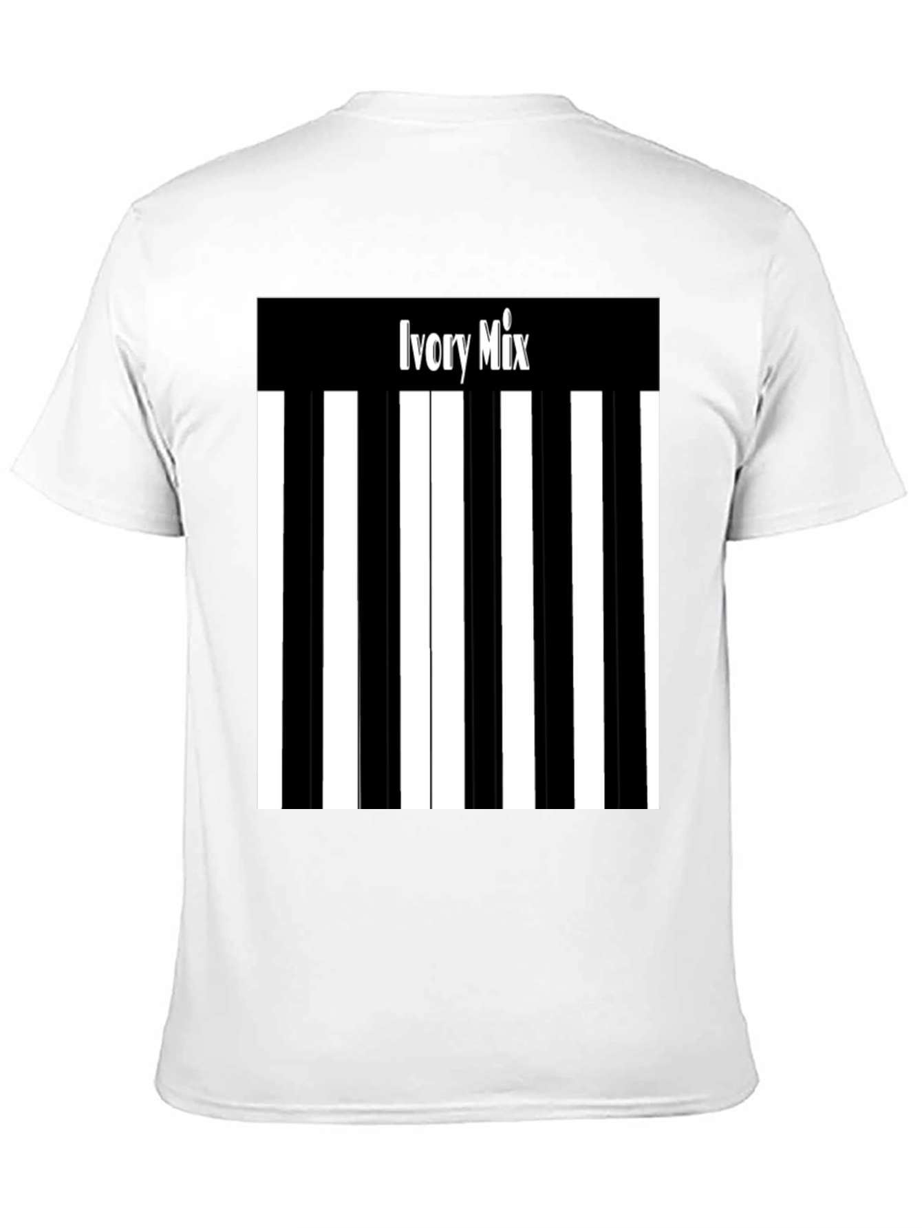 Ivory Mix Piano Keys Graphic Tee - Black