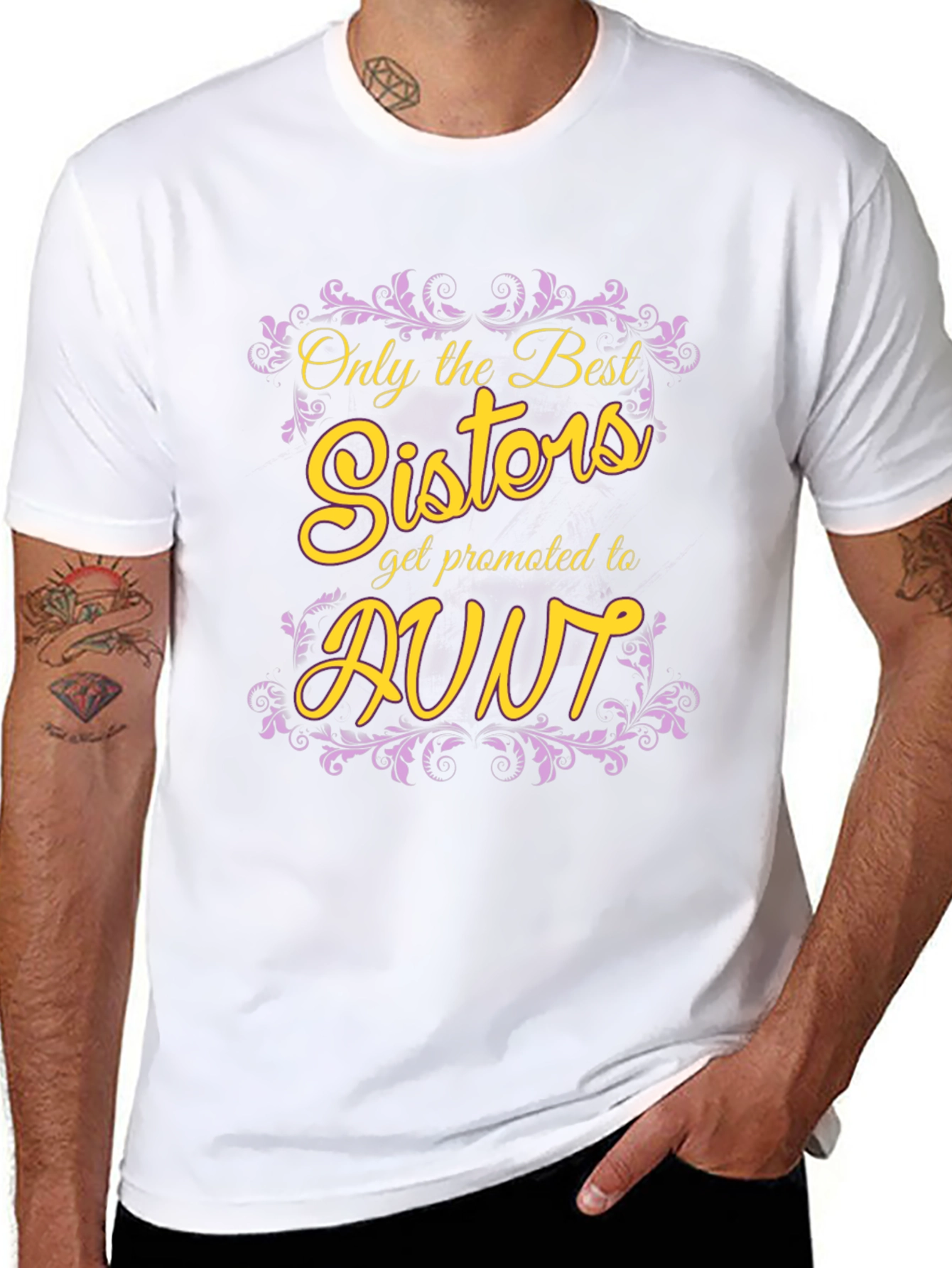 Best Sisters Get Promoted To Aunt Graphic Tee