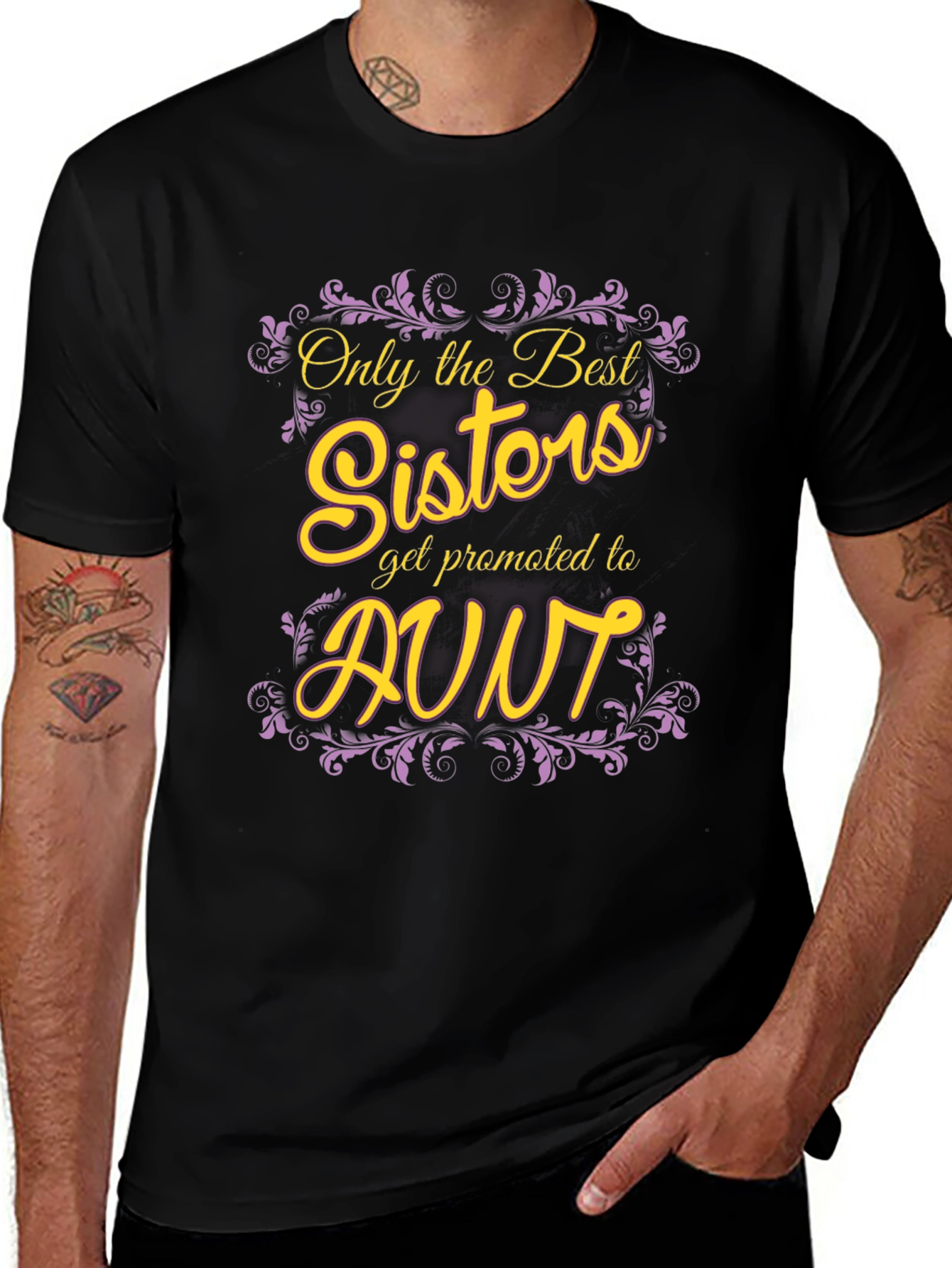 Best Sisters Get Promoted To Aunt Graphic Tee