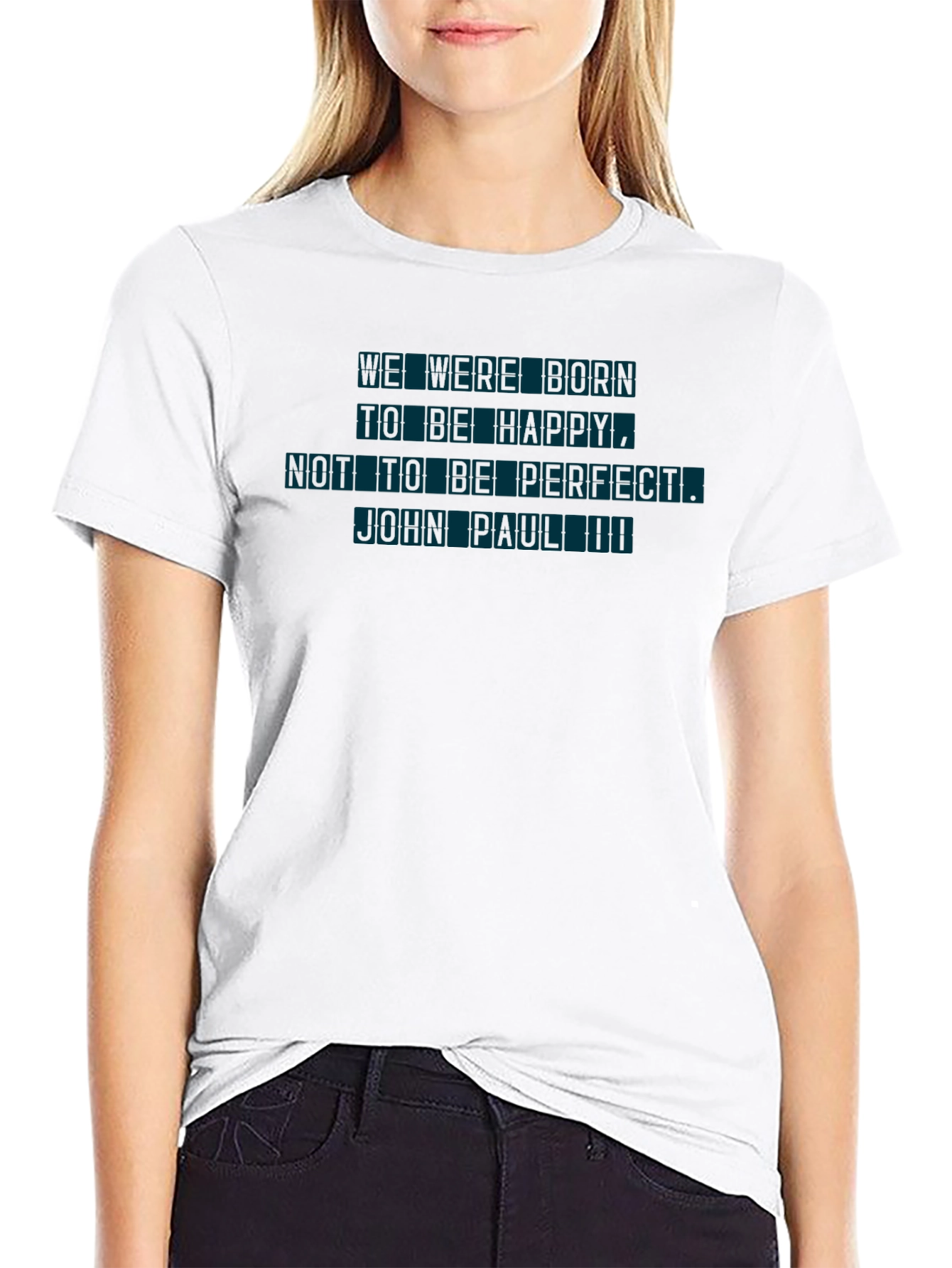 Inspirational Graphic T-Shirt - Born to Be Happy