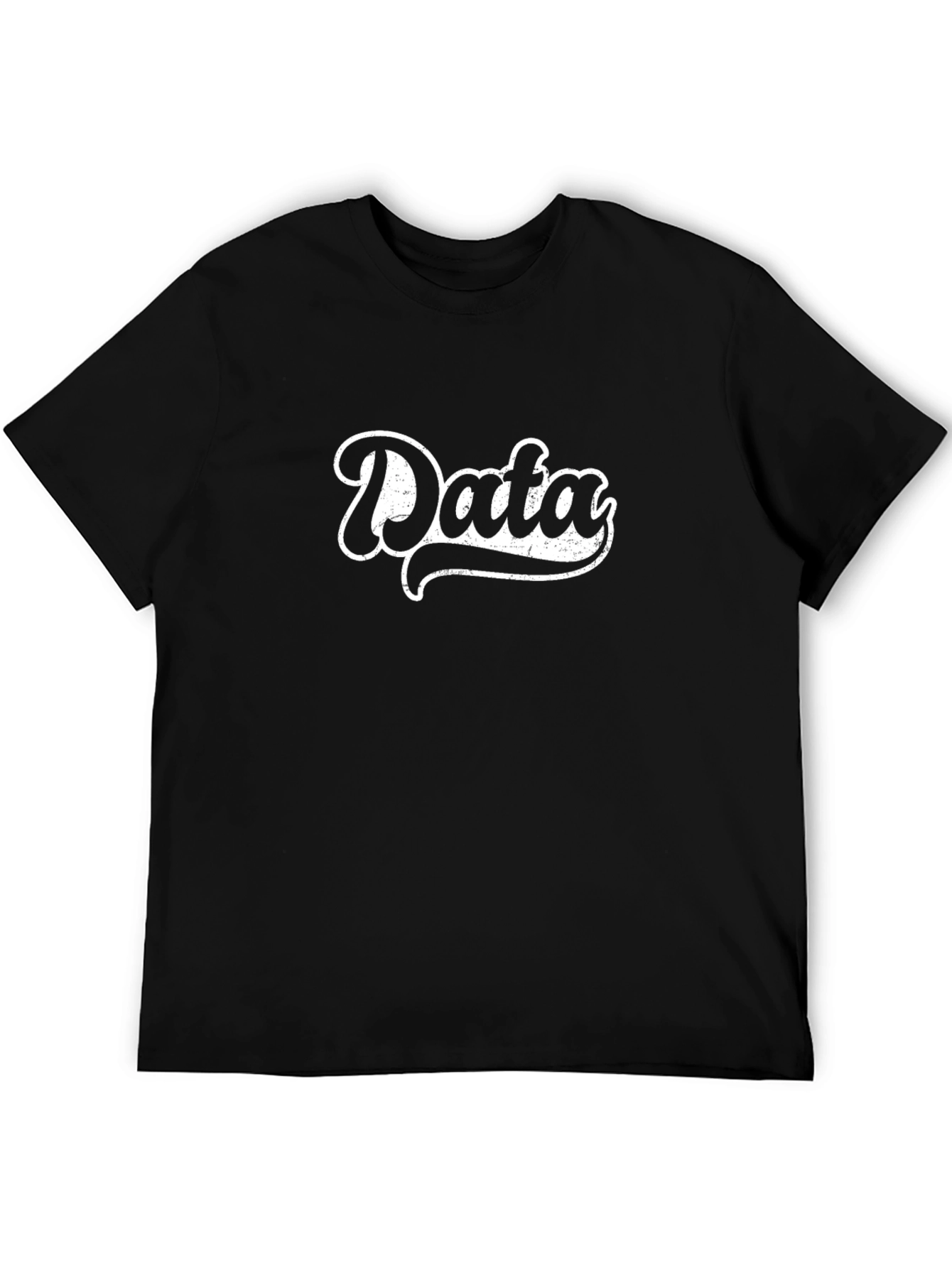 Data Retro Graphic Tee - Black Cotton T-Shirt