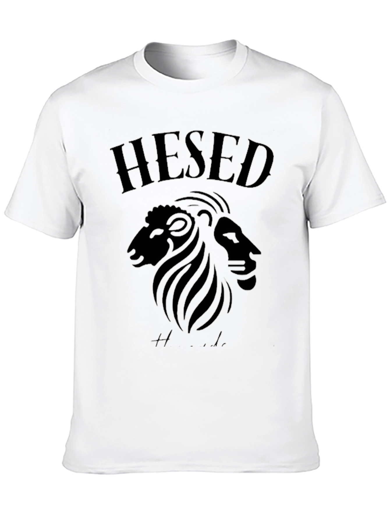 Hesed Lion & Ram Graphic Black T-Shirt