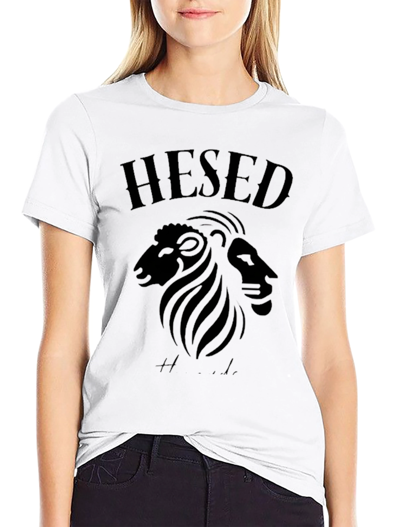 Hesed Lion & Ram Graphic Black T-Shirt