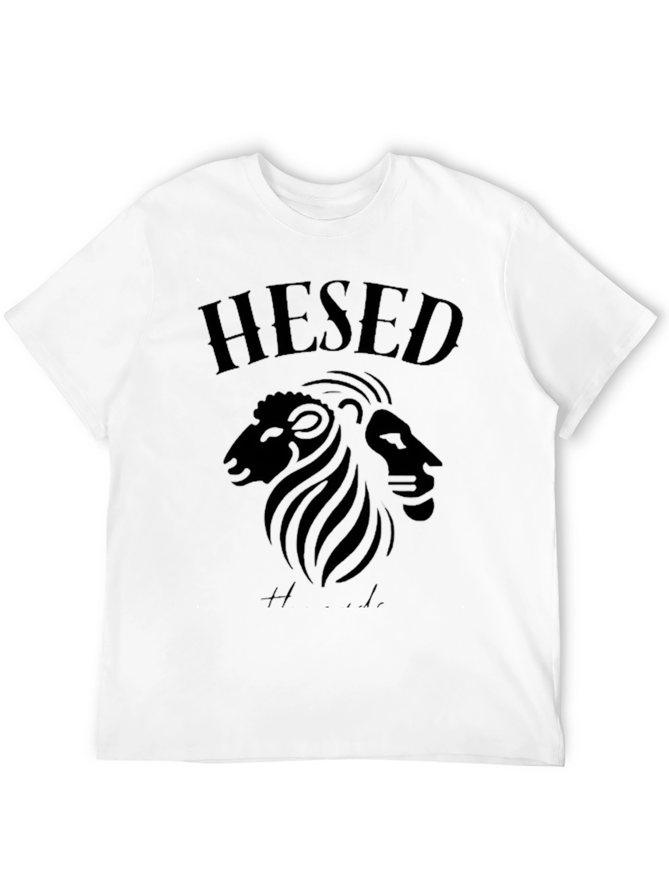 Hesed Lion & Ram Graphic Black T-Shirt