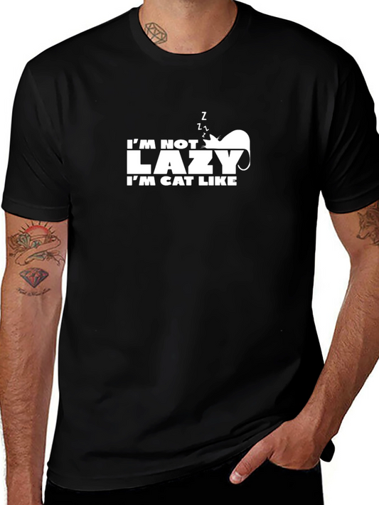 Im Not Lazy Im Cat Like Funny Graphic Tee