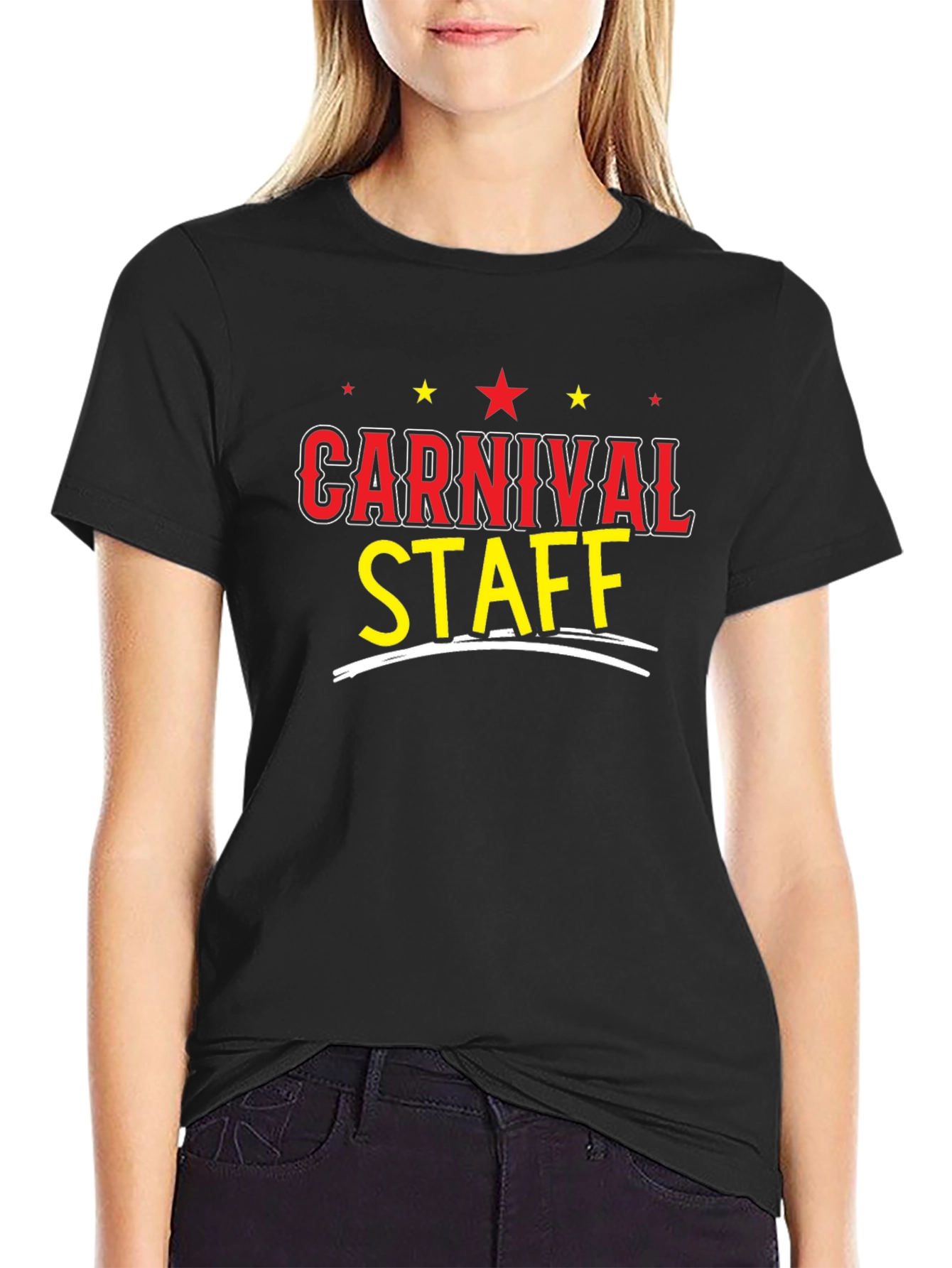 Carnival Staff Black T-Shirt Fun Festival