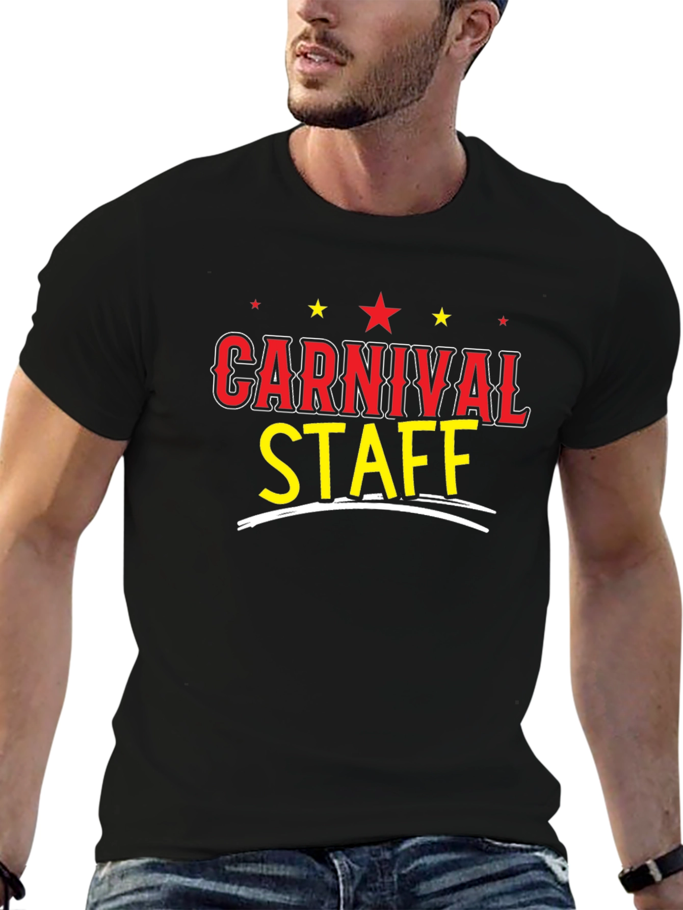 Carnival Staff Black T-Shirt Fun Festival