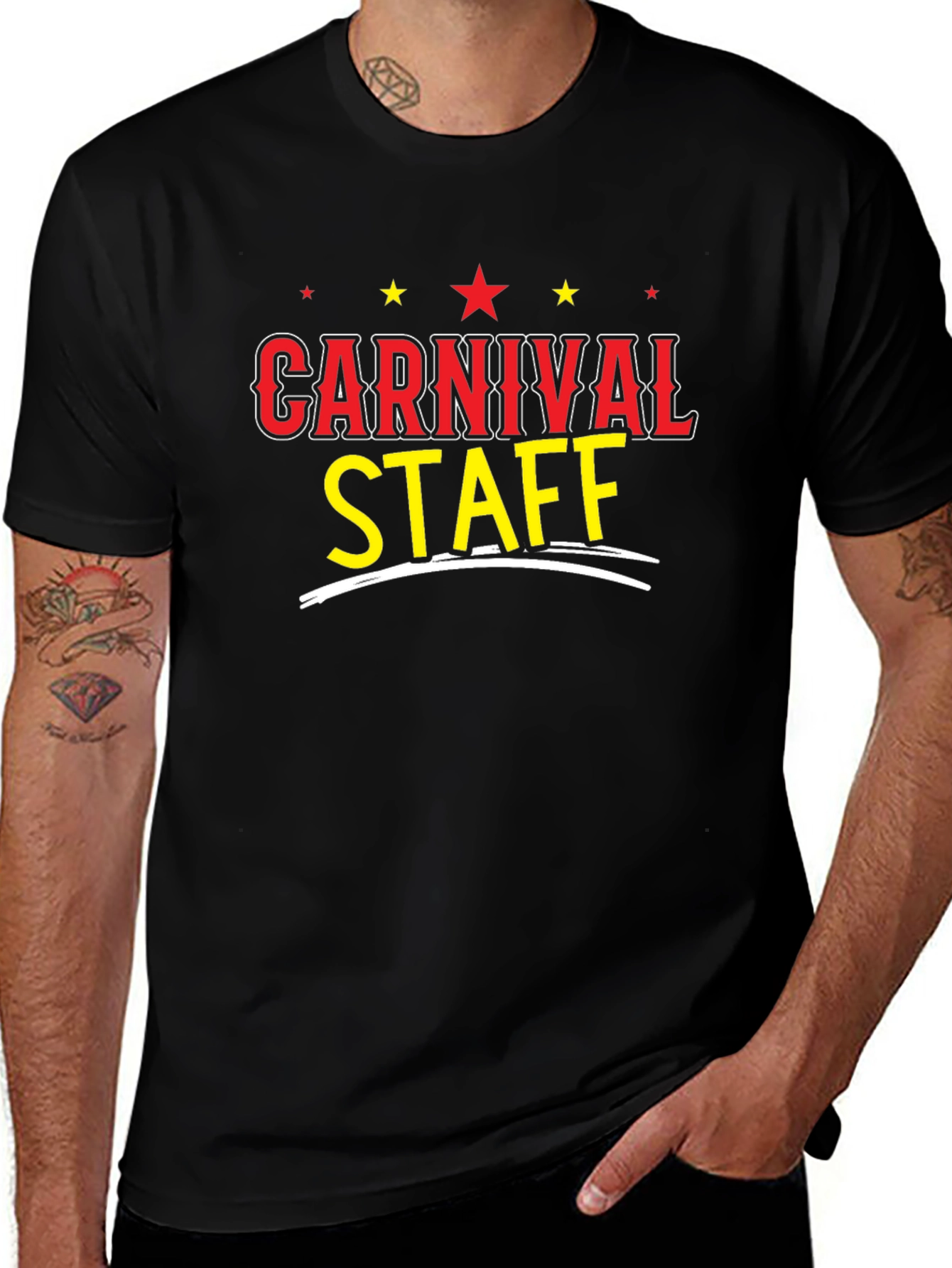 Carnival Staff Black T-Shirt Fun Festival