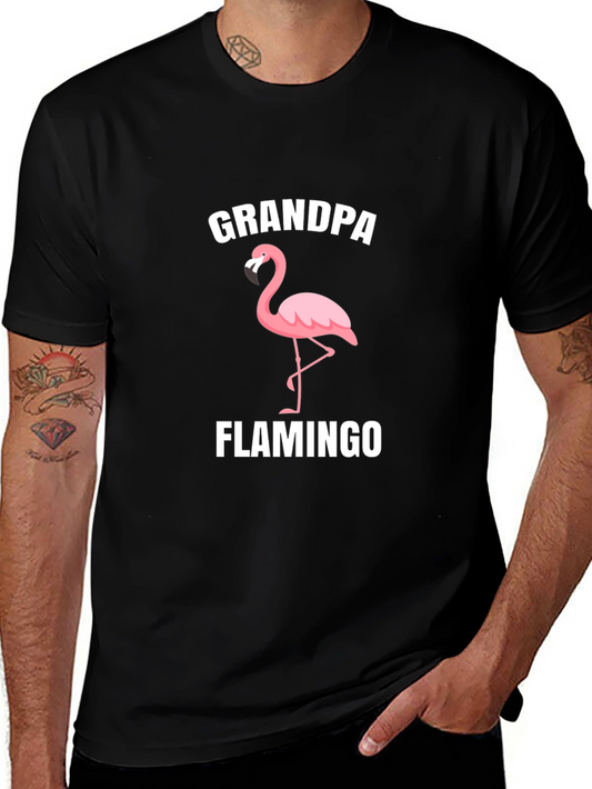 Grandpa Flamingo T-Shirt - Novelty Graphic Tee