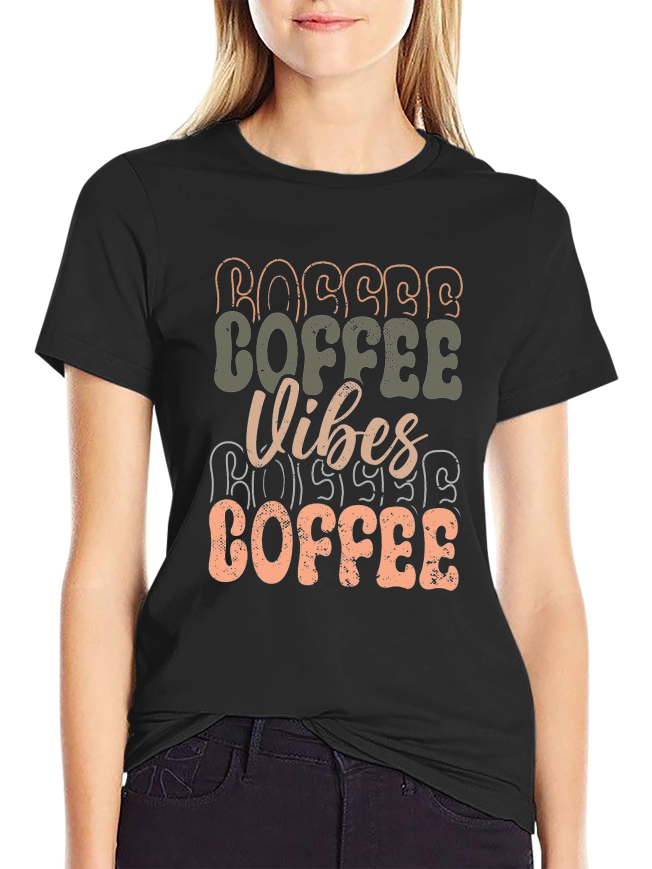 Coffee Vibes Graphic T-Shirt - Black