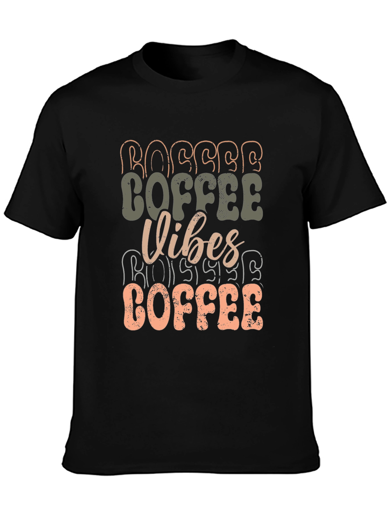 Coffee Vibes Graphic T-Shirt - Black