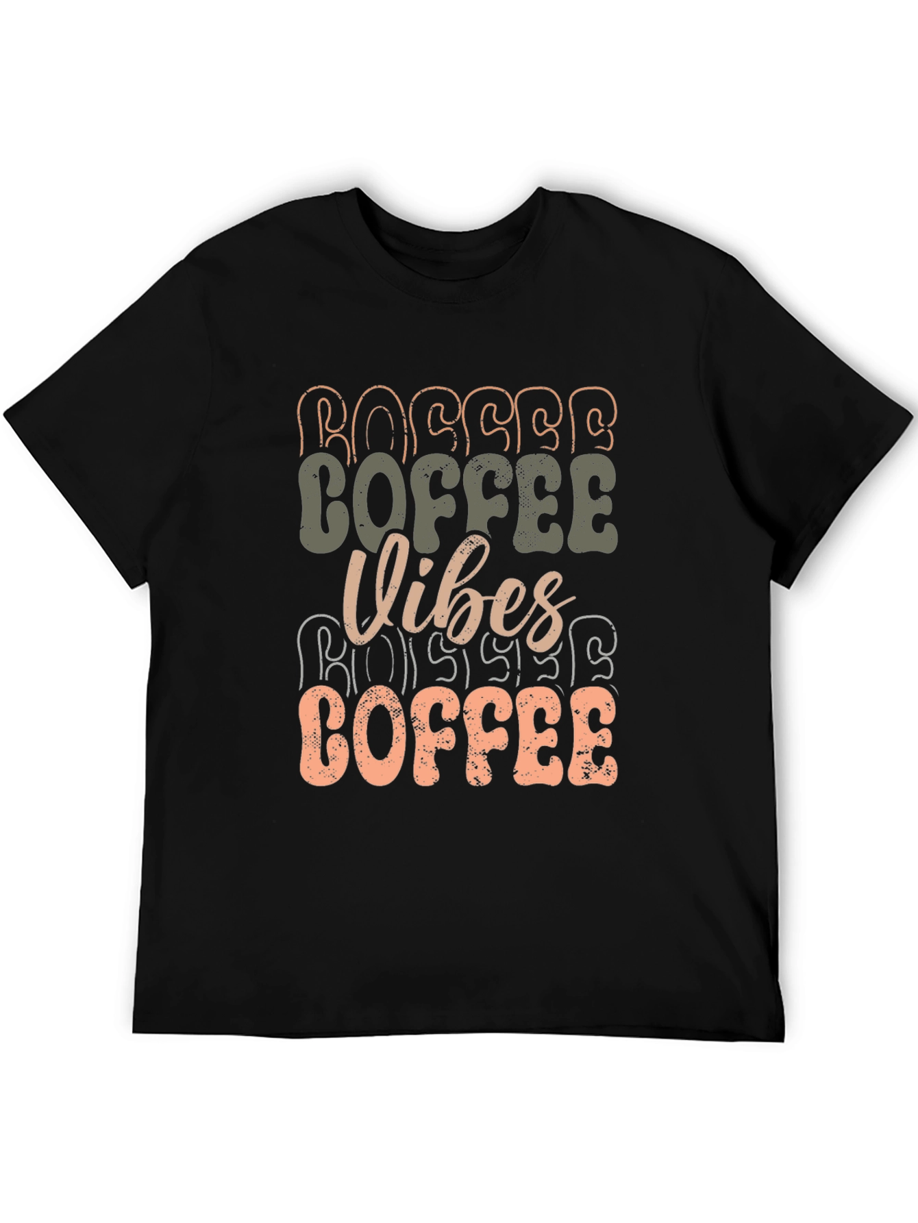Coffee Vibes Graphic T-Shirt - Black