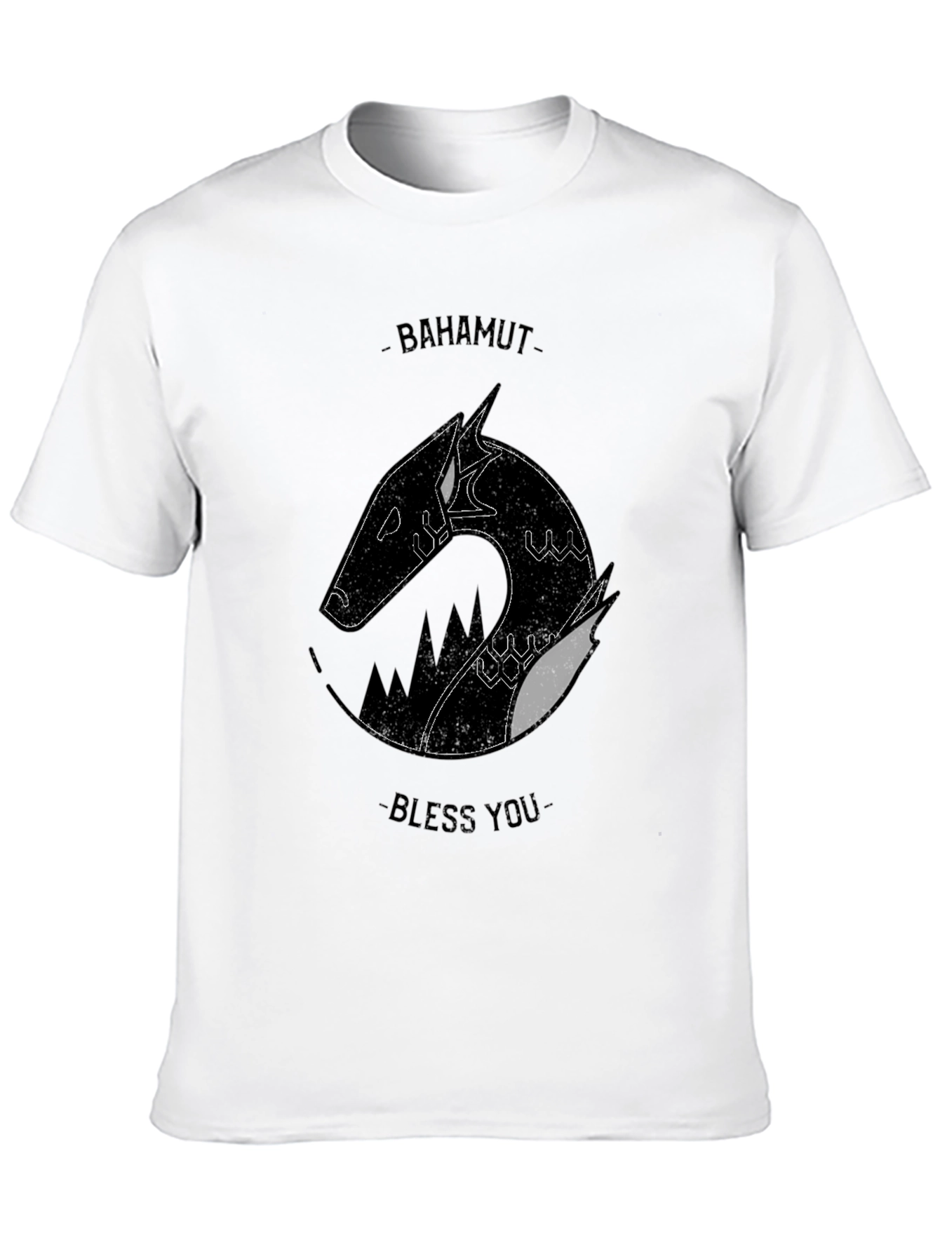 Bahamut Bless You T-Shirt - Black Graphic Tee