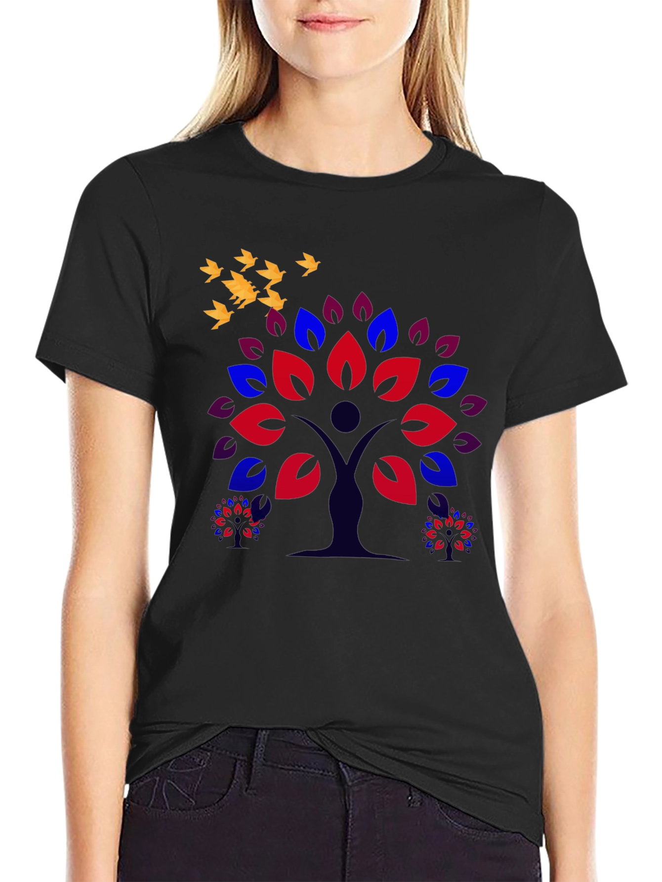 Nature Tree Graphic Tee - Mens Black T-Shirt