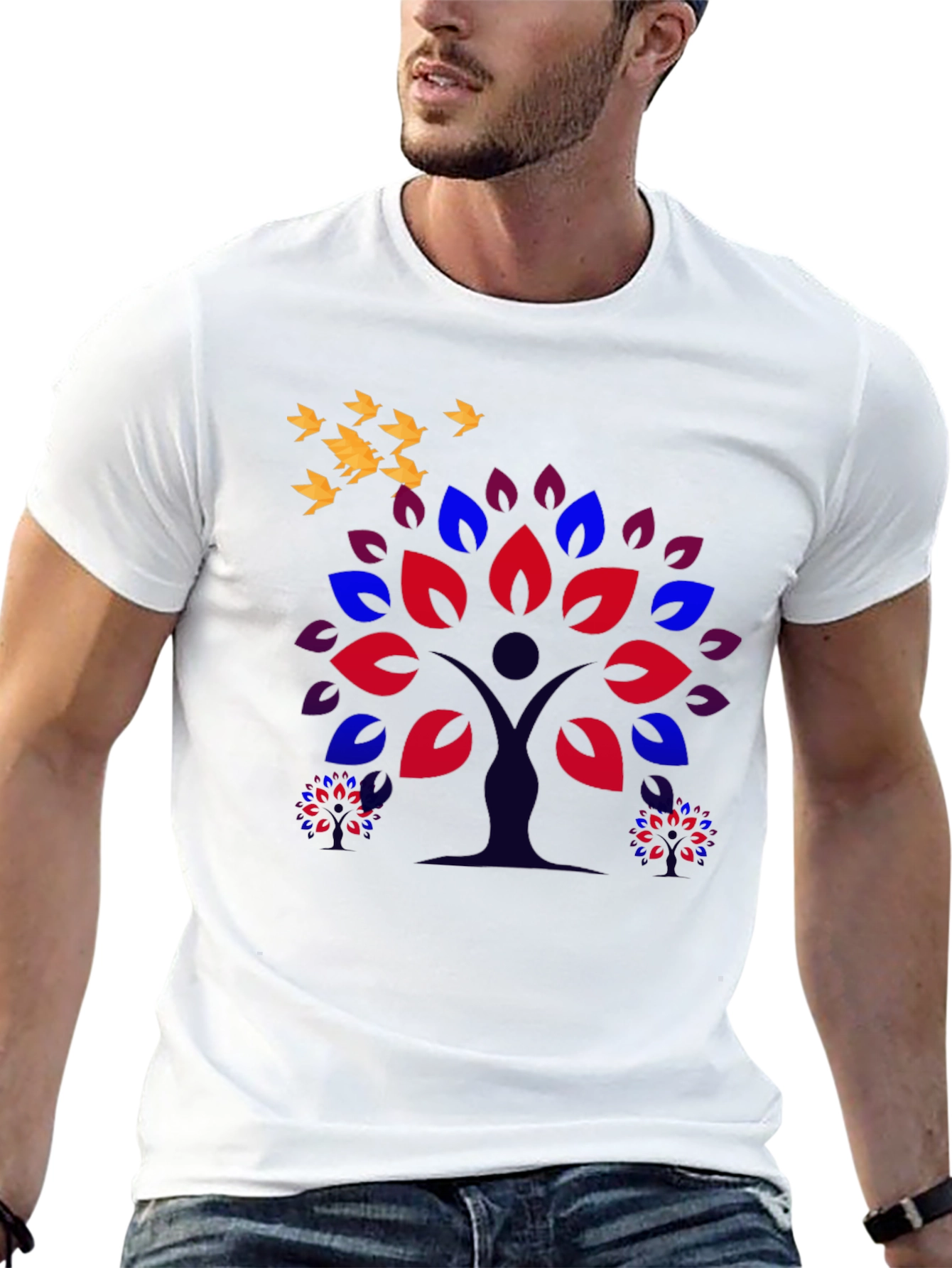 Nature Tree Graphic Tee - Mens Black T-Shirt
