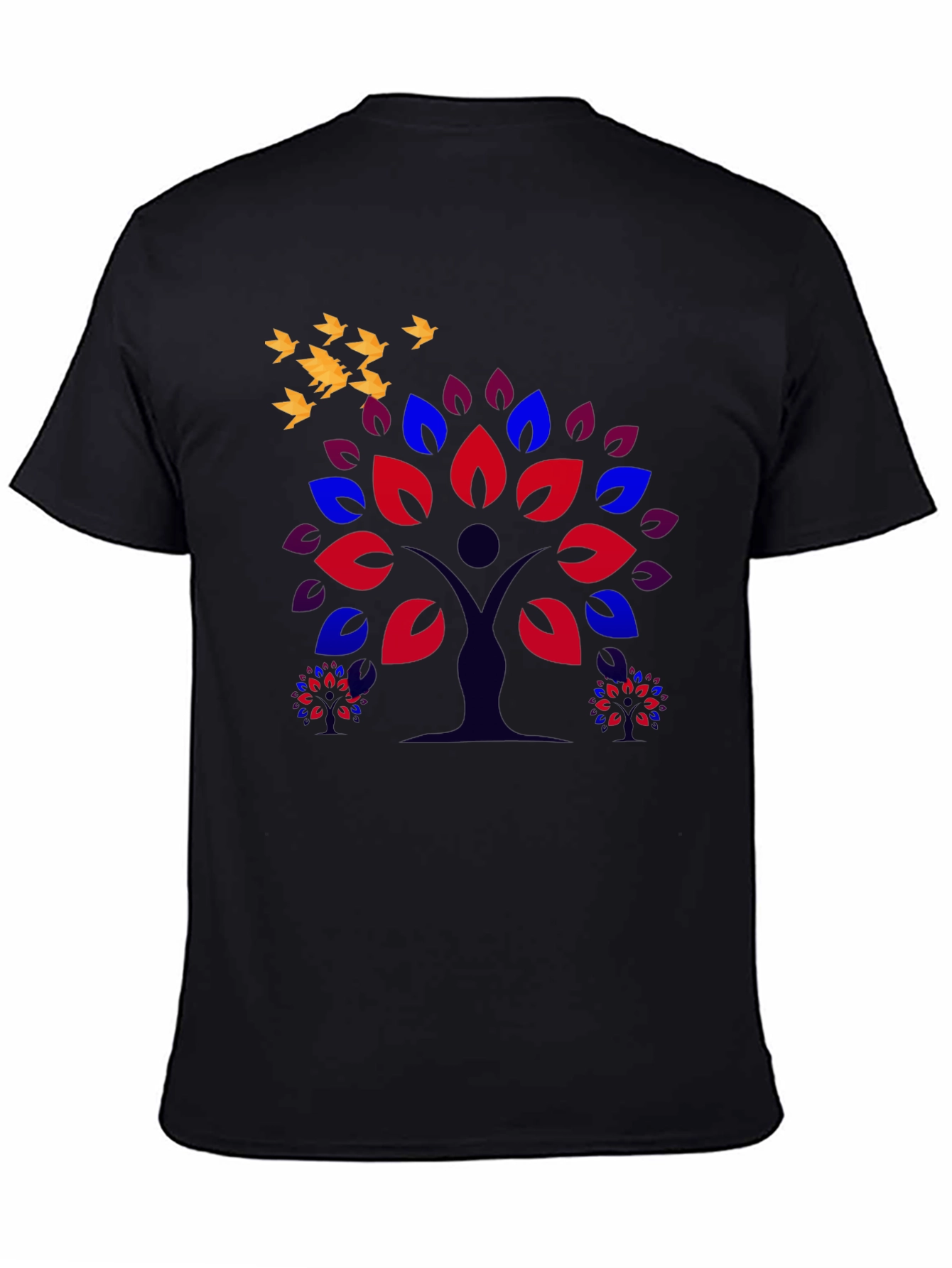 Nature Tree Graphic Tee - Mens Black T-Shirt