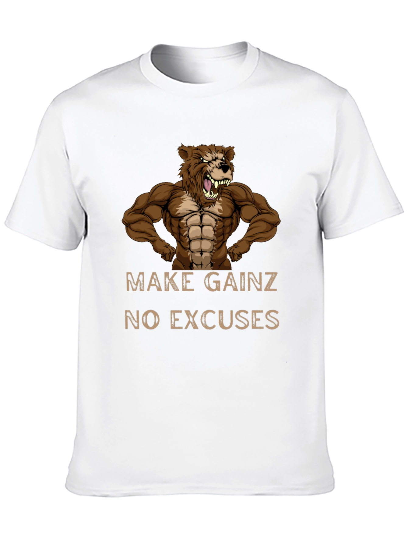 Make Gainz T-Shirt - No Excuses Fitness Tee